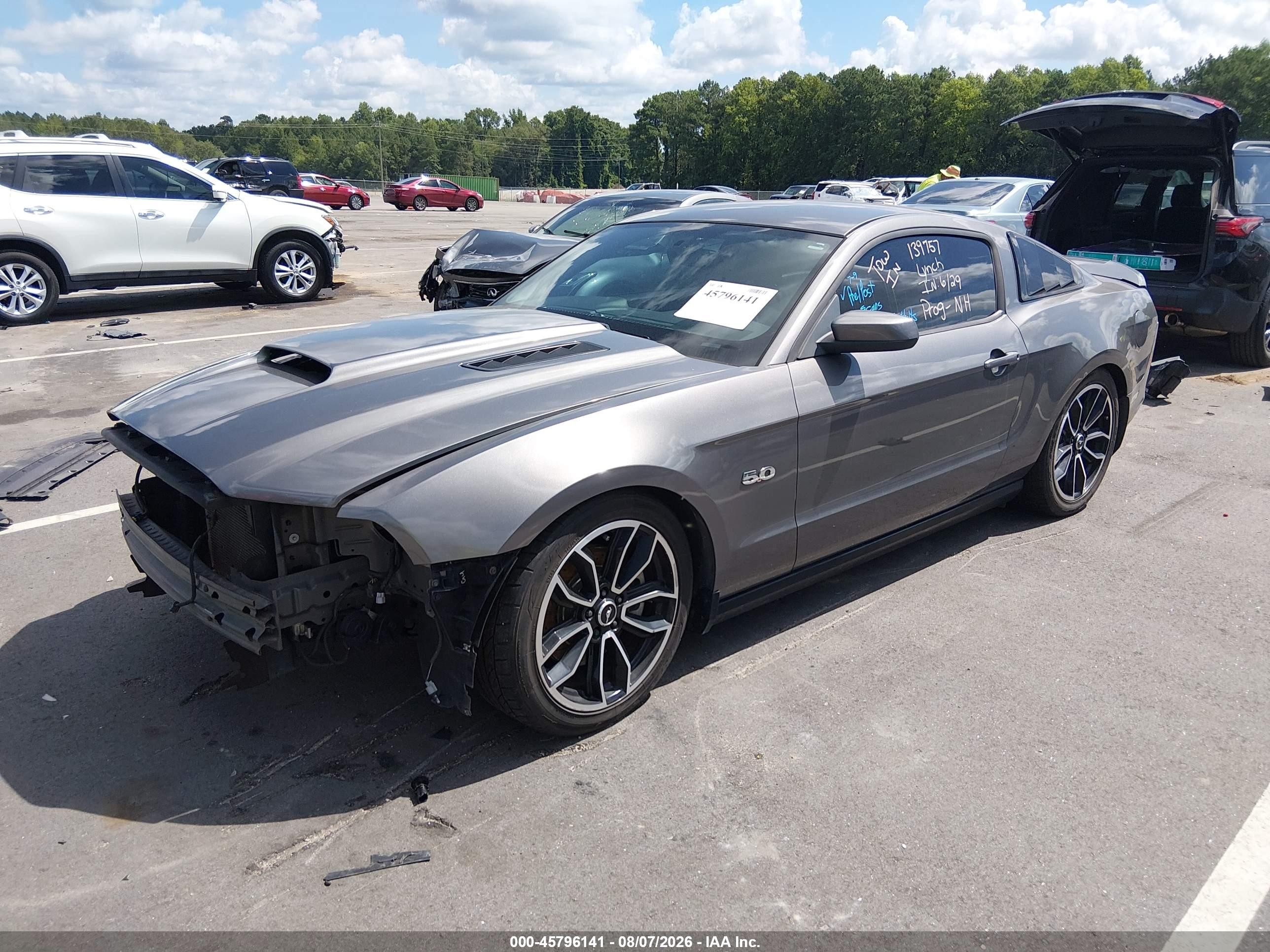 2013 Ford Mustang Gt Premium Gray vin: 1ZVBP8CF8D5205879