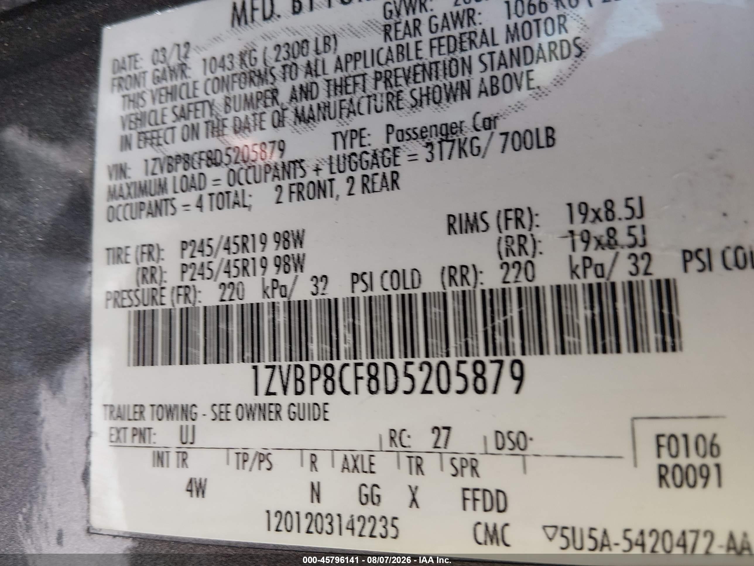 2013 Ford Mustang Gt Premium Gray vin: 1ZVBP8CF8D5205879