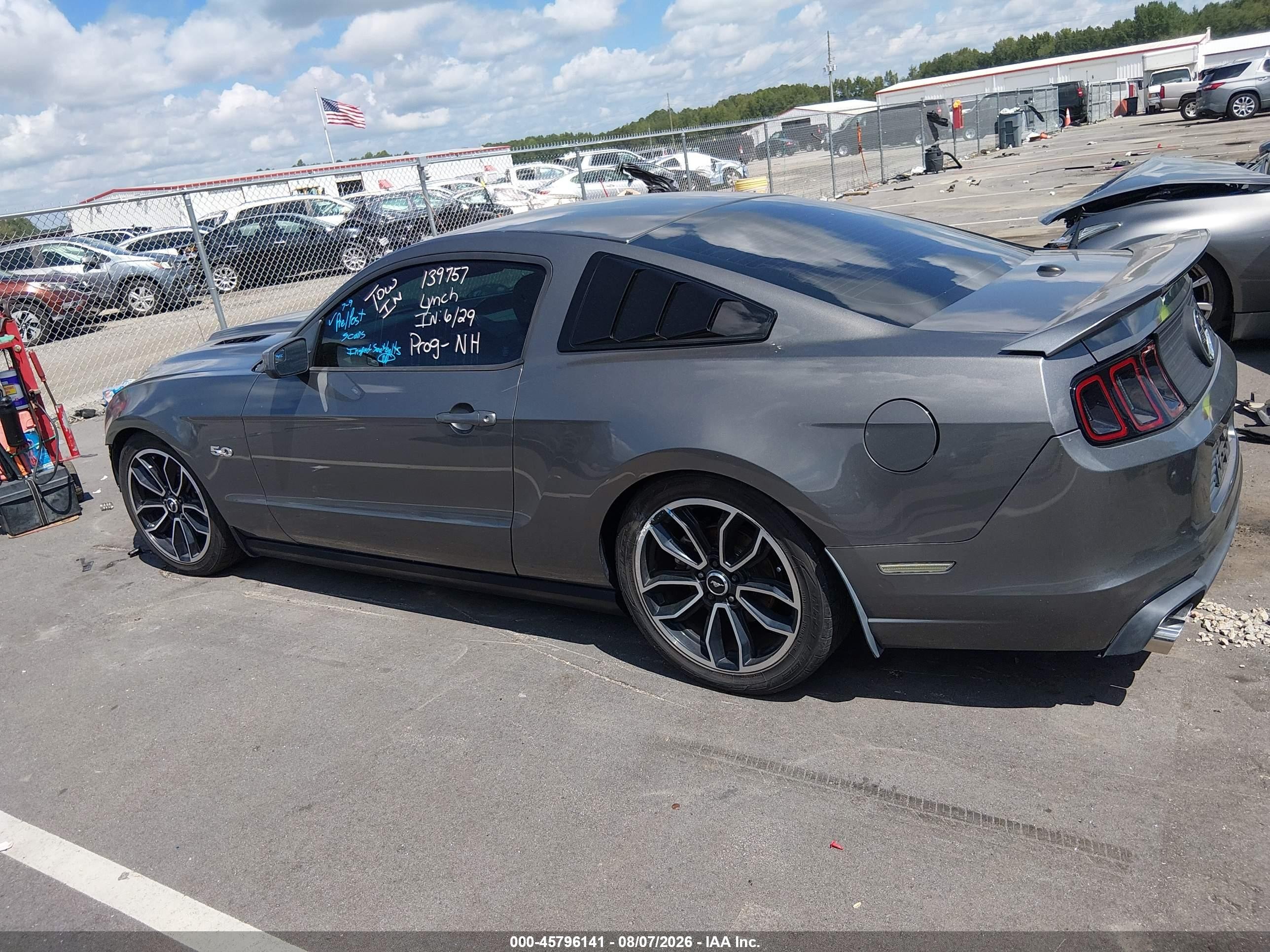 2013 Ford Mustang Gt Premium Gray vin: 1ZVBP8CF8D5205879