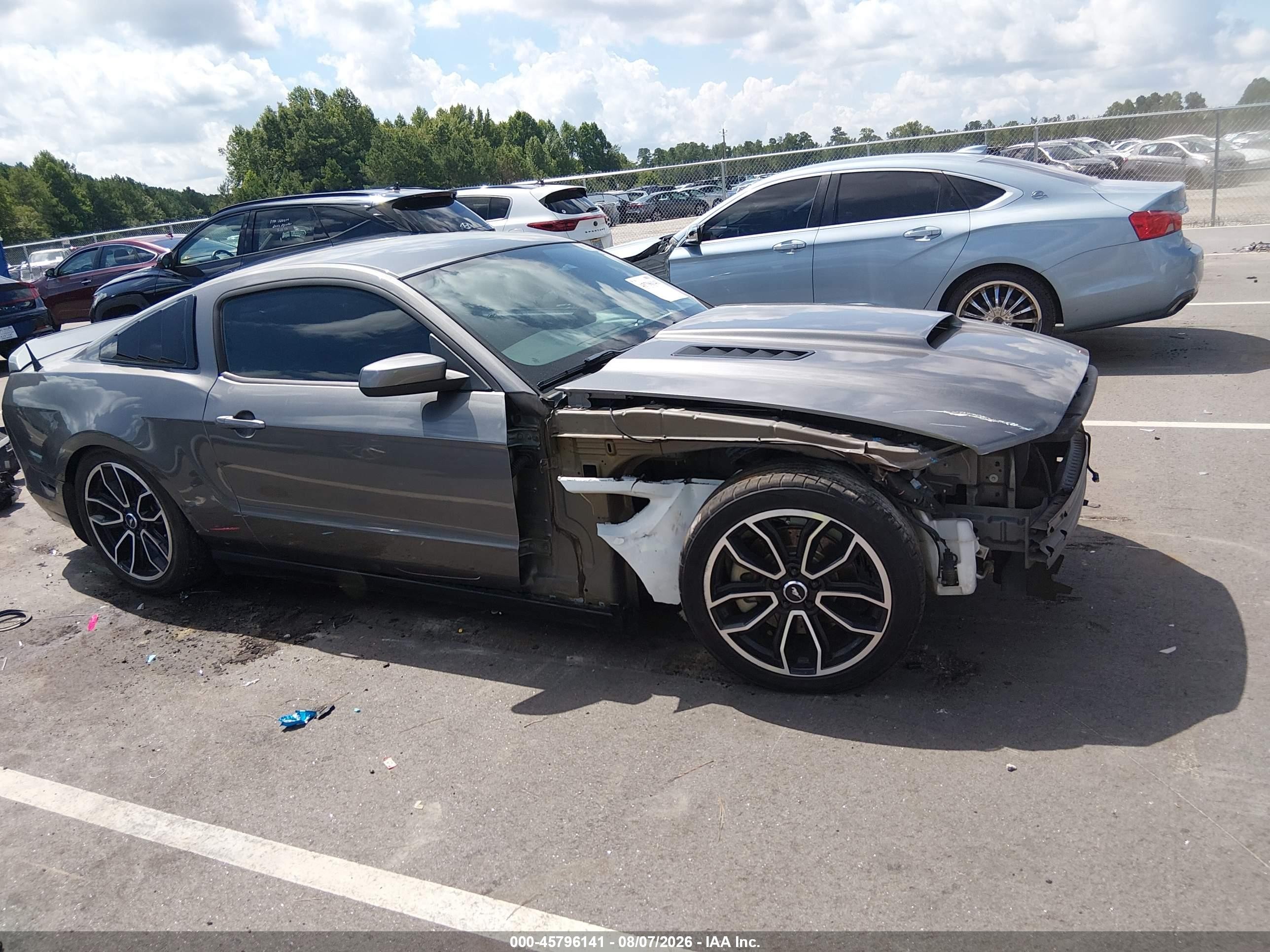 2013 Ford Mustang Gt Premium Gray vin: 1ZVBP8CF8D5205879
