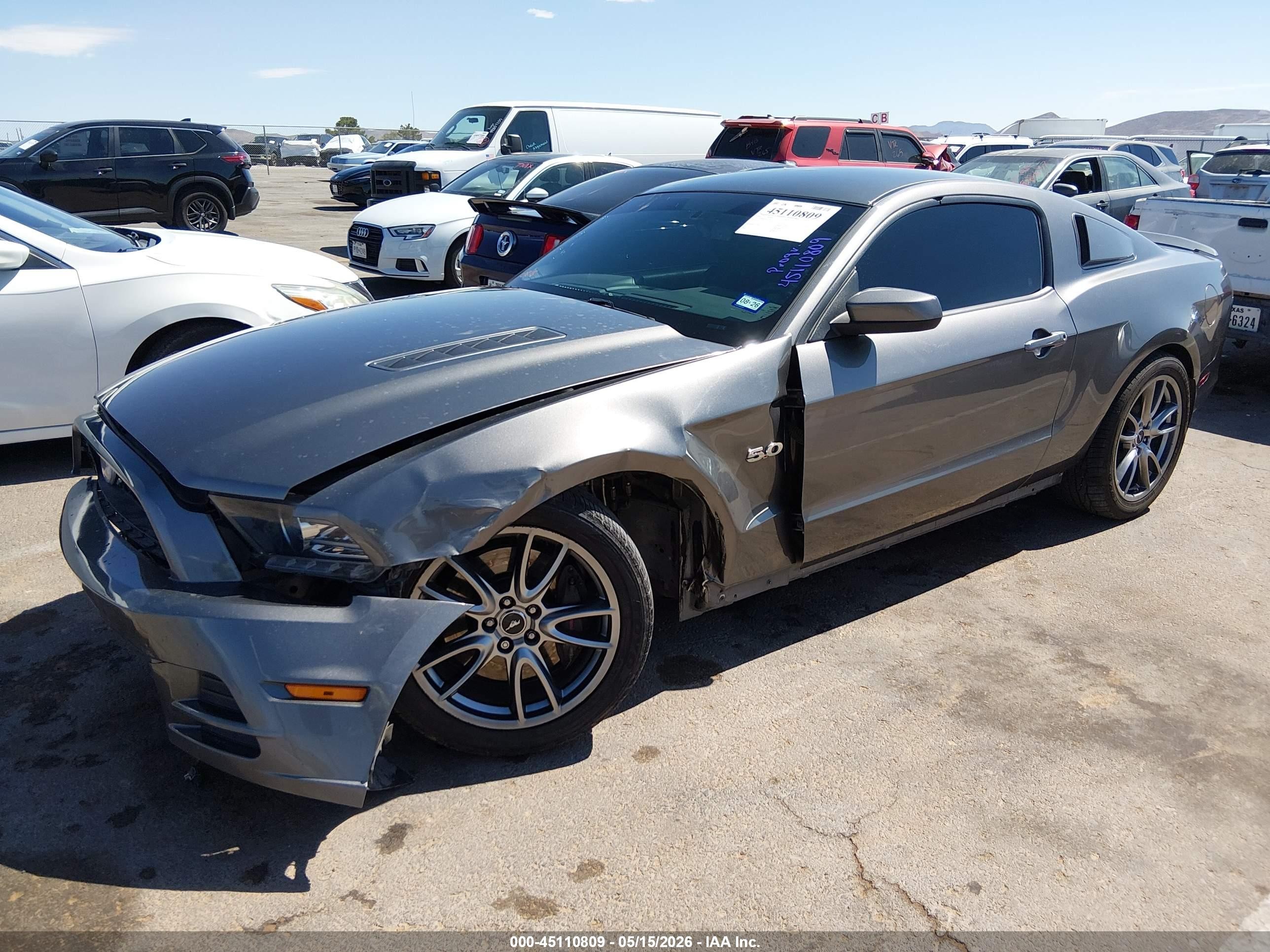 2014 Ford Mustang Gt Premium Gray vin: 1ZVBP8CF8E5246563