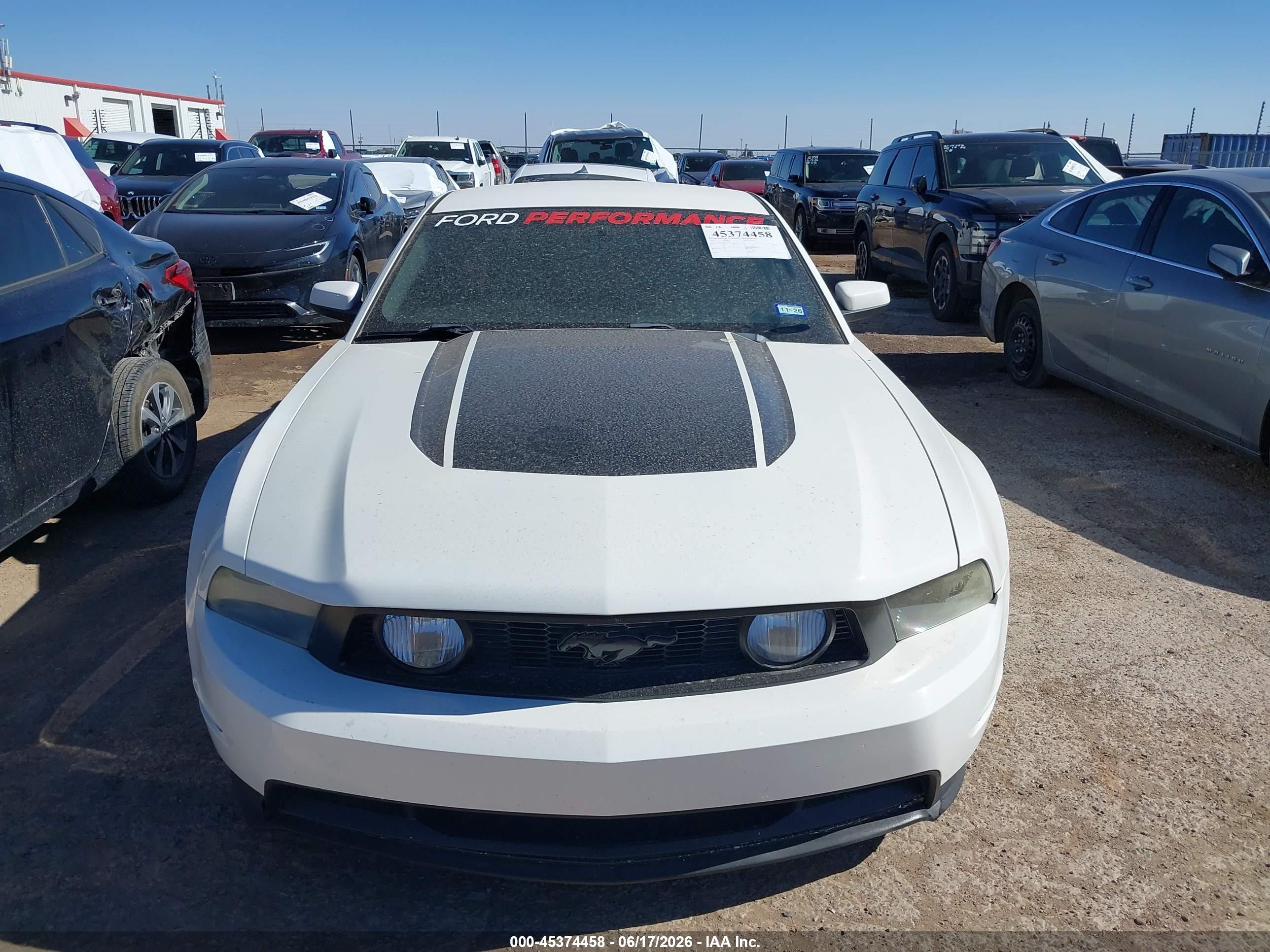 2011 Ford Mustang Gt White vin: 1ZVBP8CF9B5117663