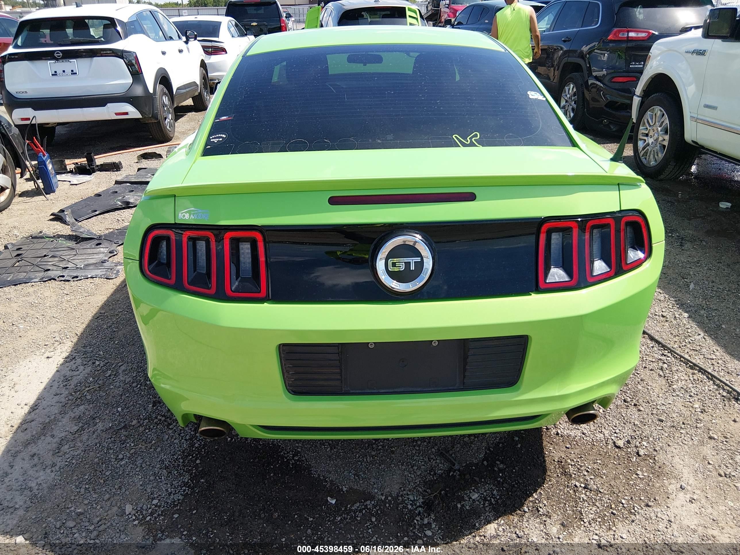 2013 Ford Mustang Gt Green vin: 1ZVBP8CF9D5211688