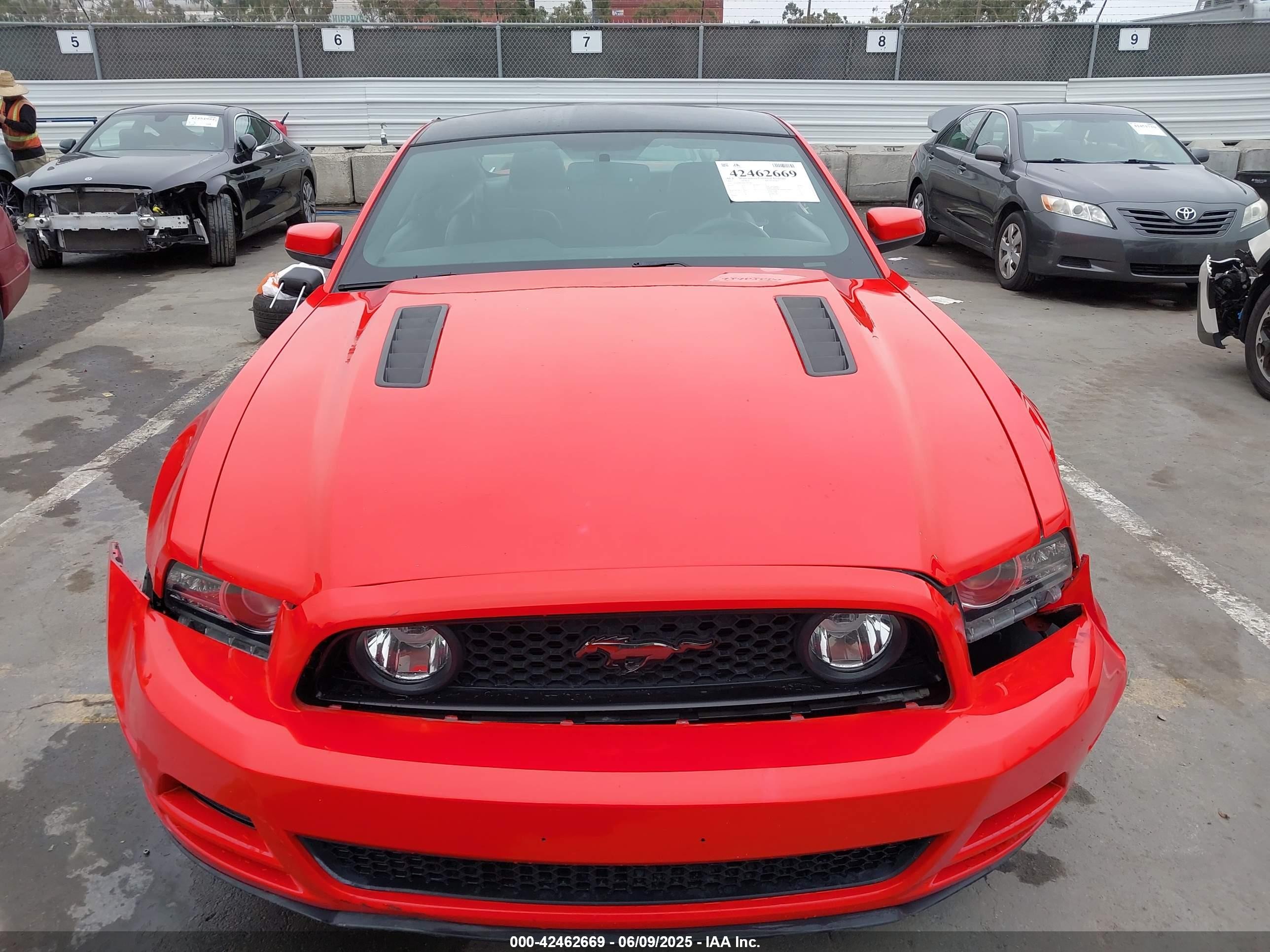 2013 Ford Mustang Gt Premium Red vin: 1ZVBP8CF9D5284785