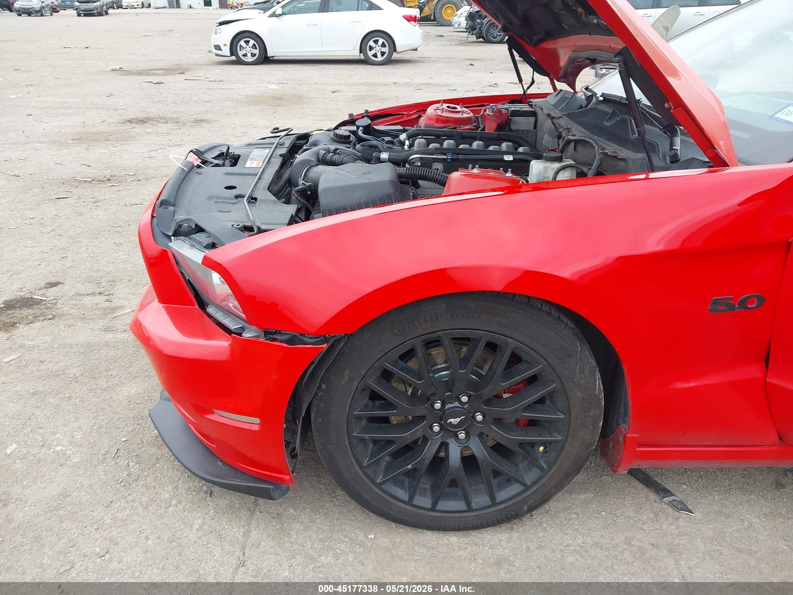 2014 Ford Mustang Gt Premium Красный vin: 1ZVBP8CF9E5273478