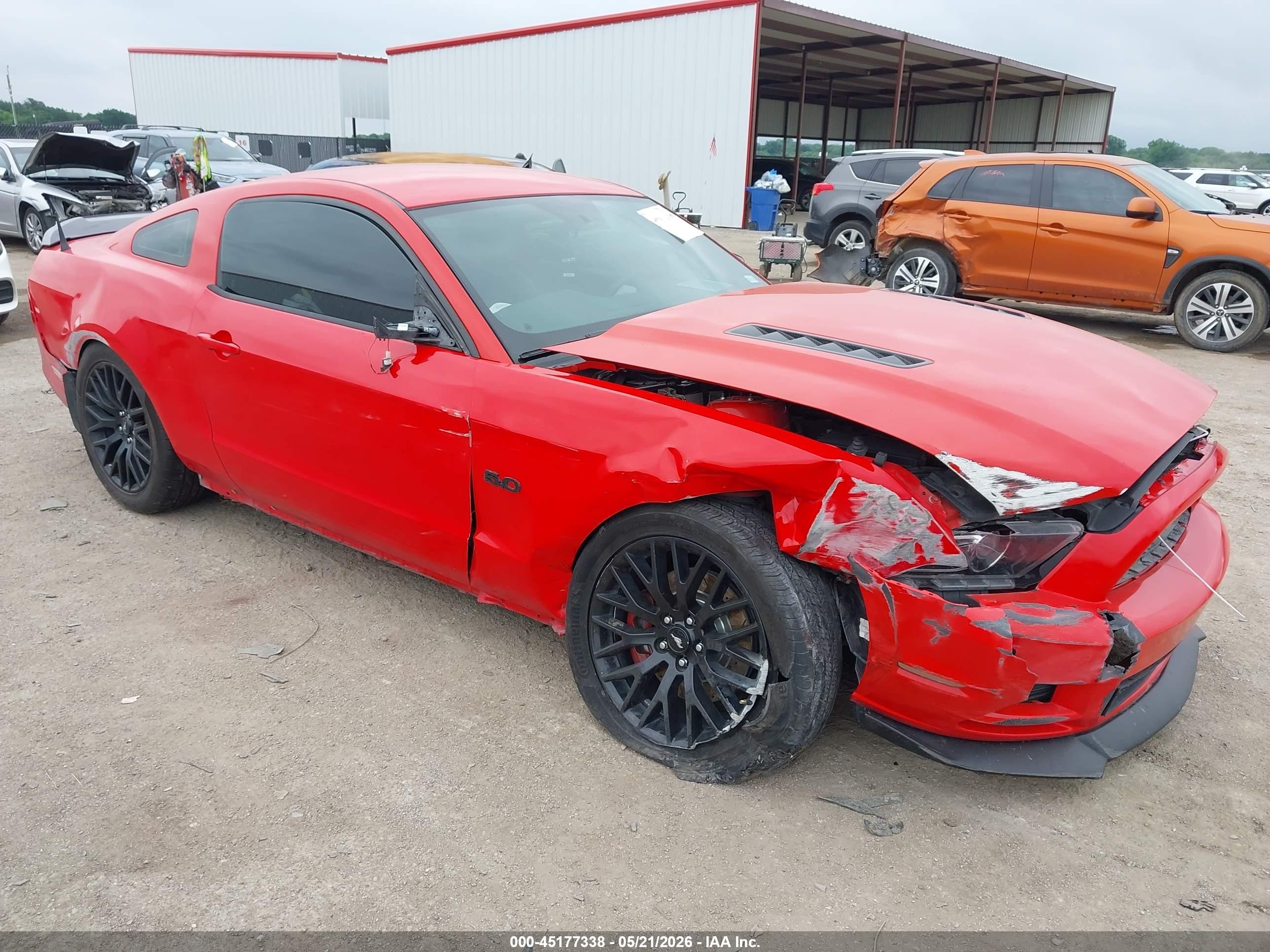 2014 Ford Mustang Gt Premium Red vin: 1ZVBP8CF9E5273478