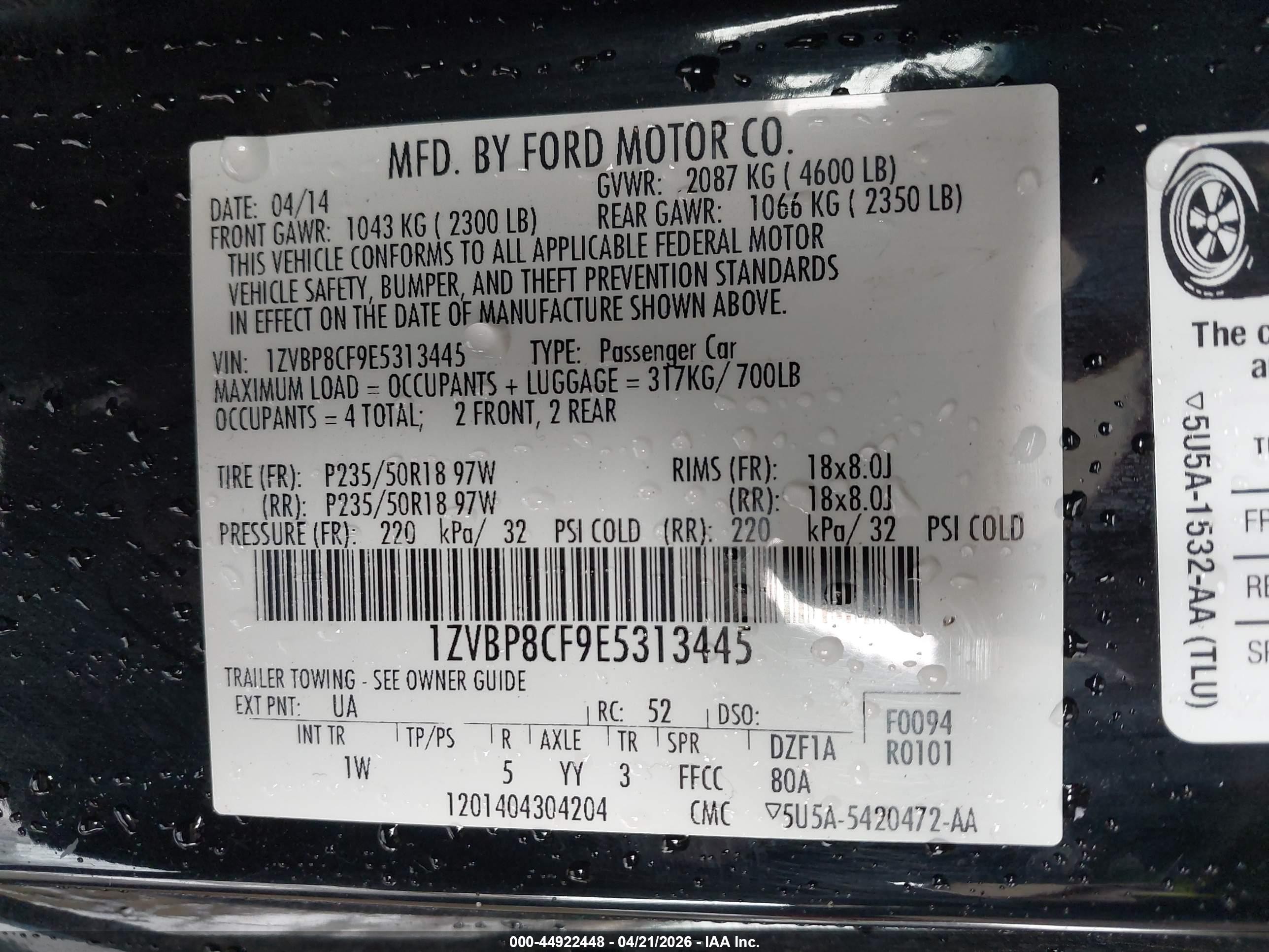 2014 Ford Mustang Gt Black vin: 1ZVBP8CF9E5313445