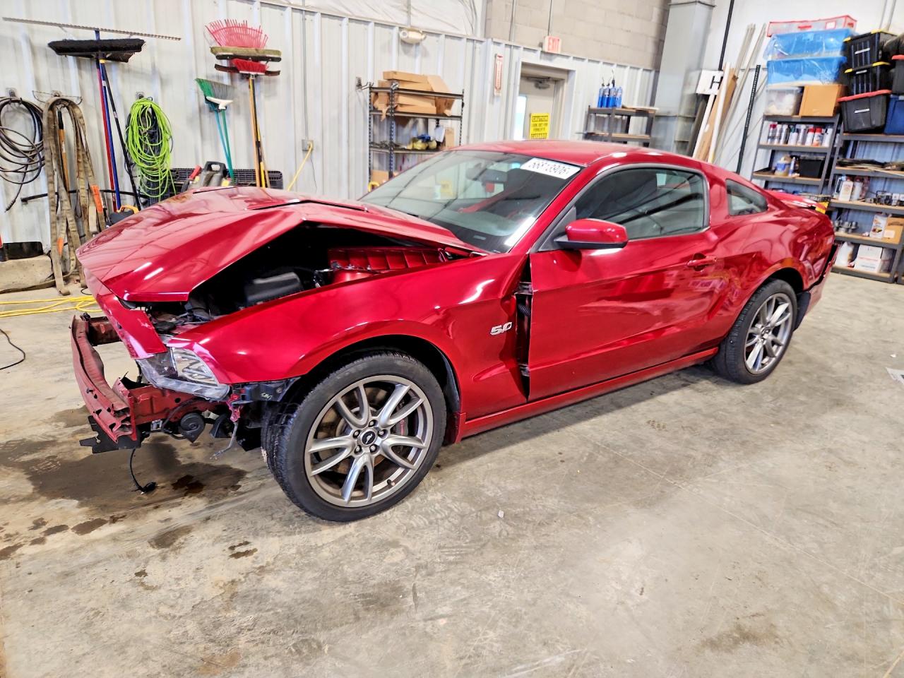 2013 Ford Mustang Gt Red vin: 1ZVBP8CFXD5216141