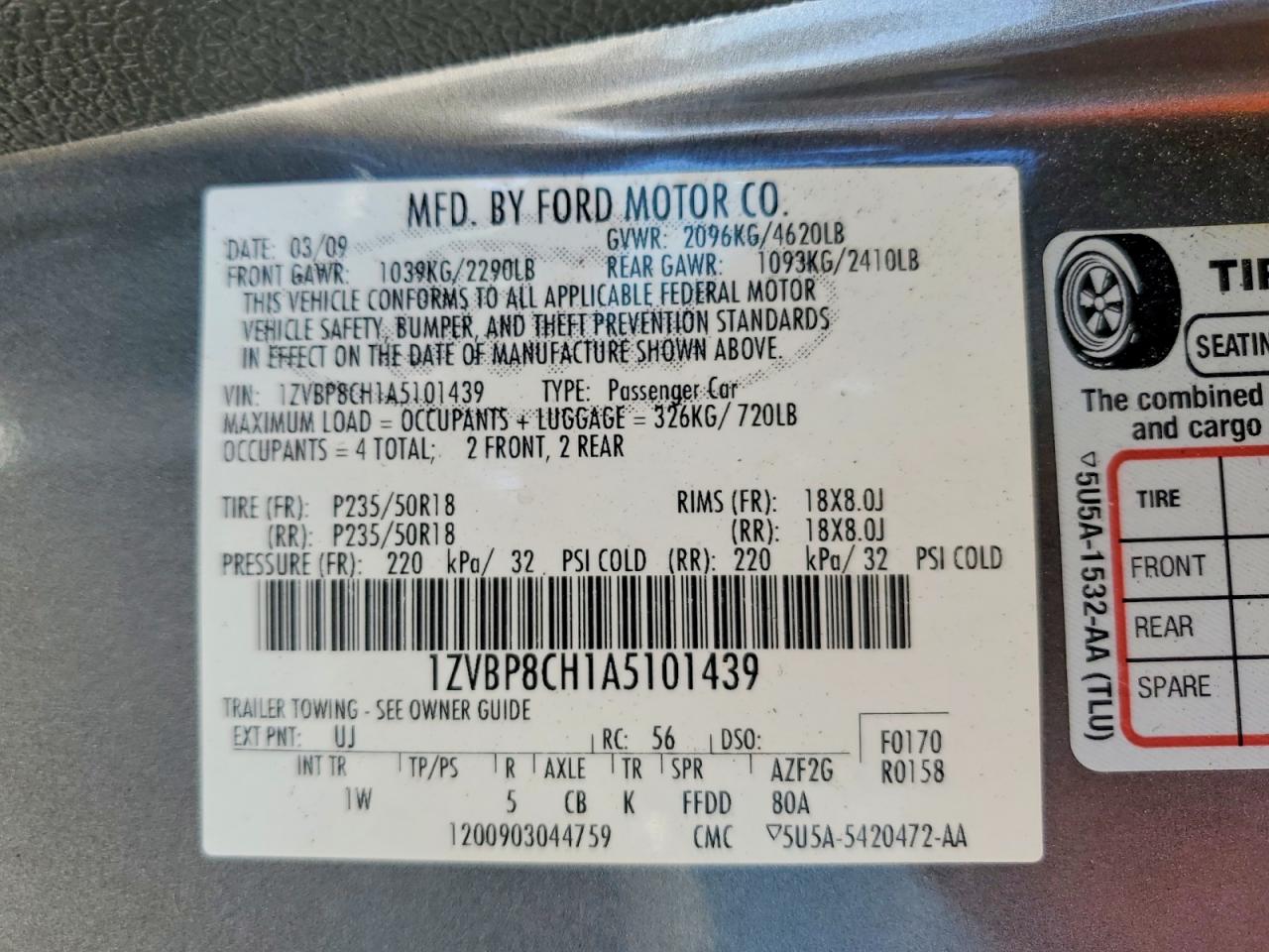2010 Ford Mustang Gt Gray vin: 1ZVBP8CH1A5101439