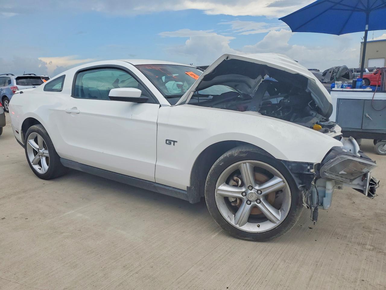 2010 Ford Mustang Gt White vin: 1ZVBP8CH2A5145398