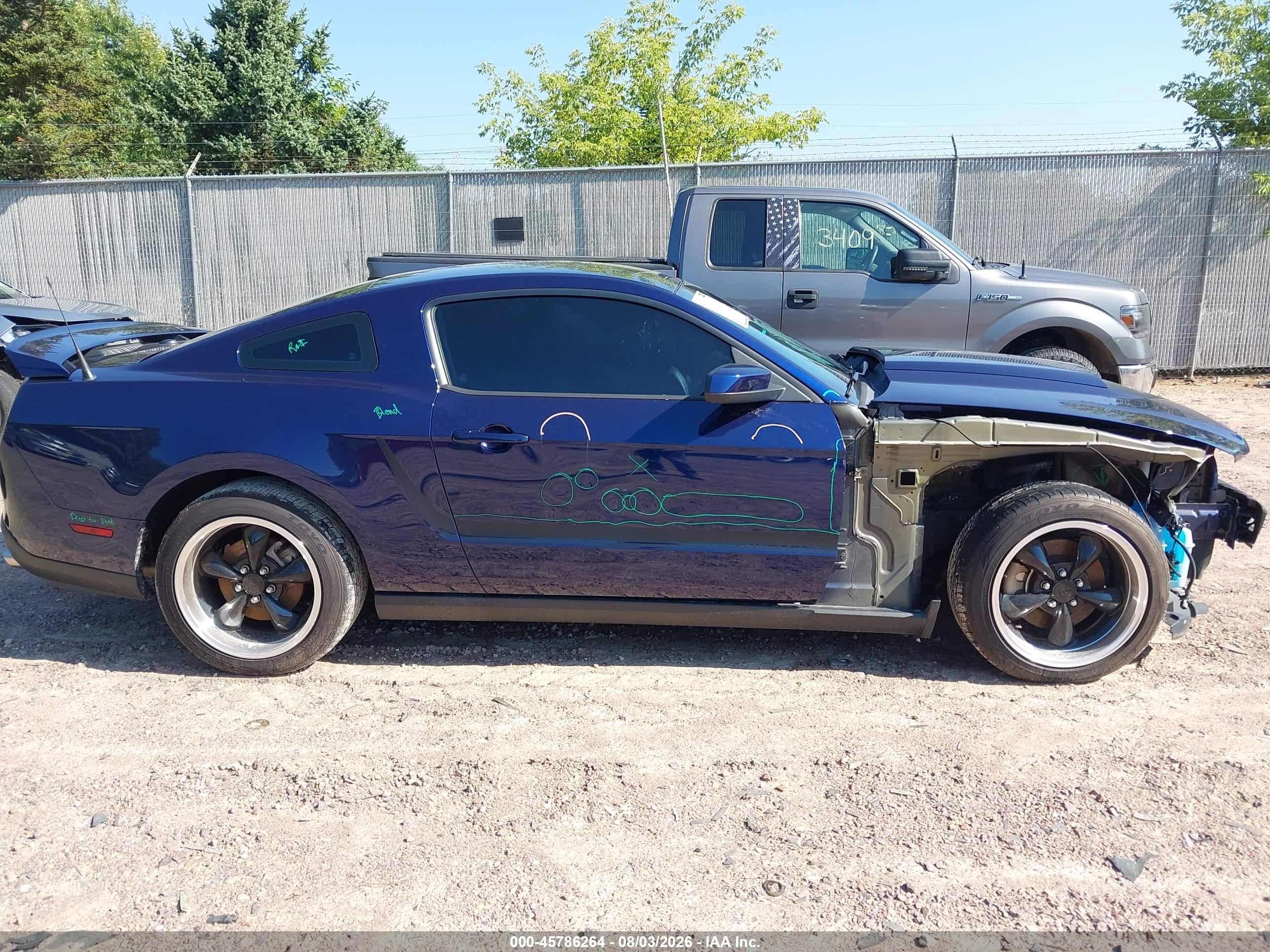 2010 Ford Mustang Gt/gt Premium Blue vin: 1ZVBP8CH8A5145762