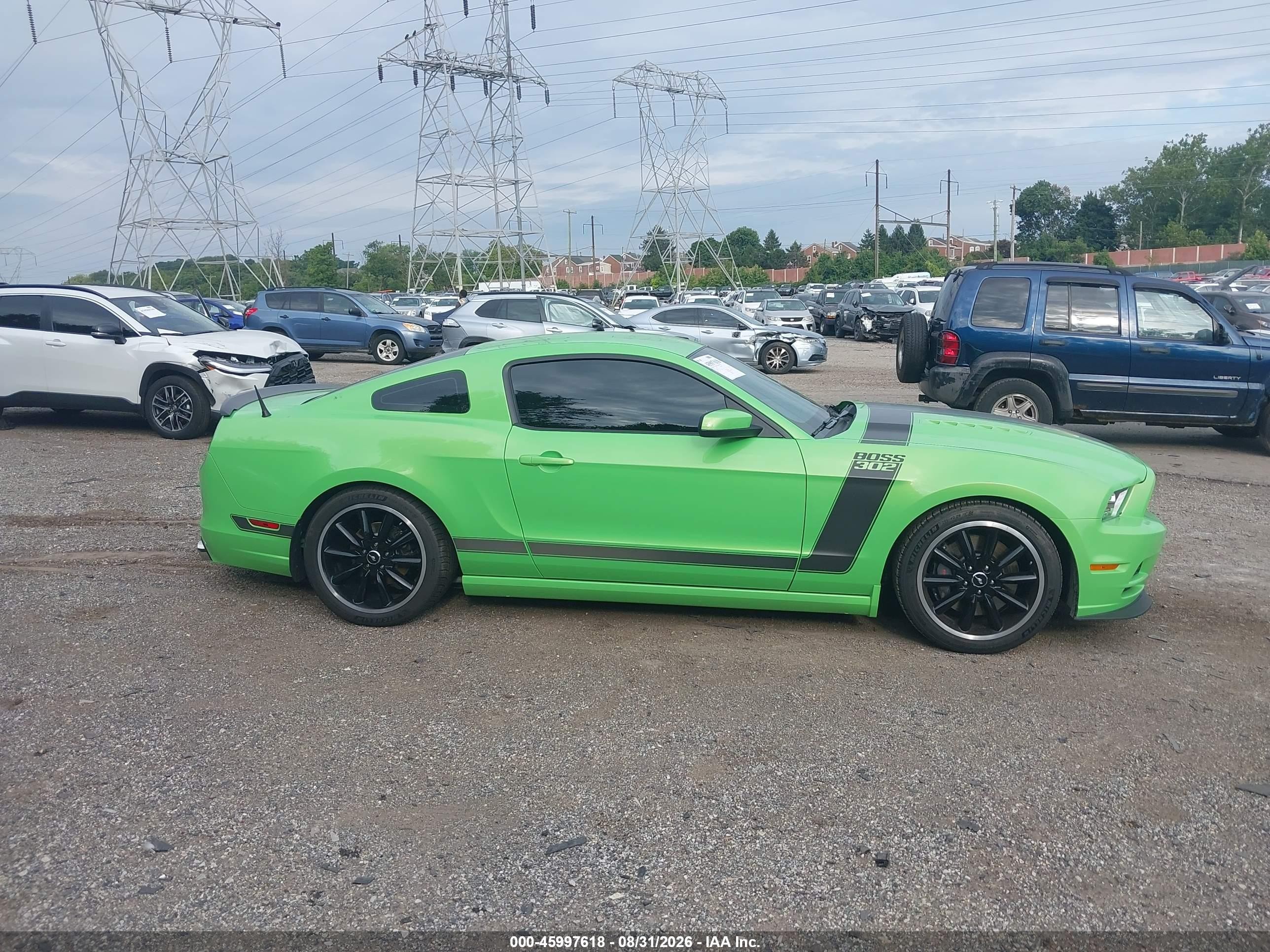2013 Ford Mustang Boss 302 Зеленый vin: 1ZVBP8CU9D5233334