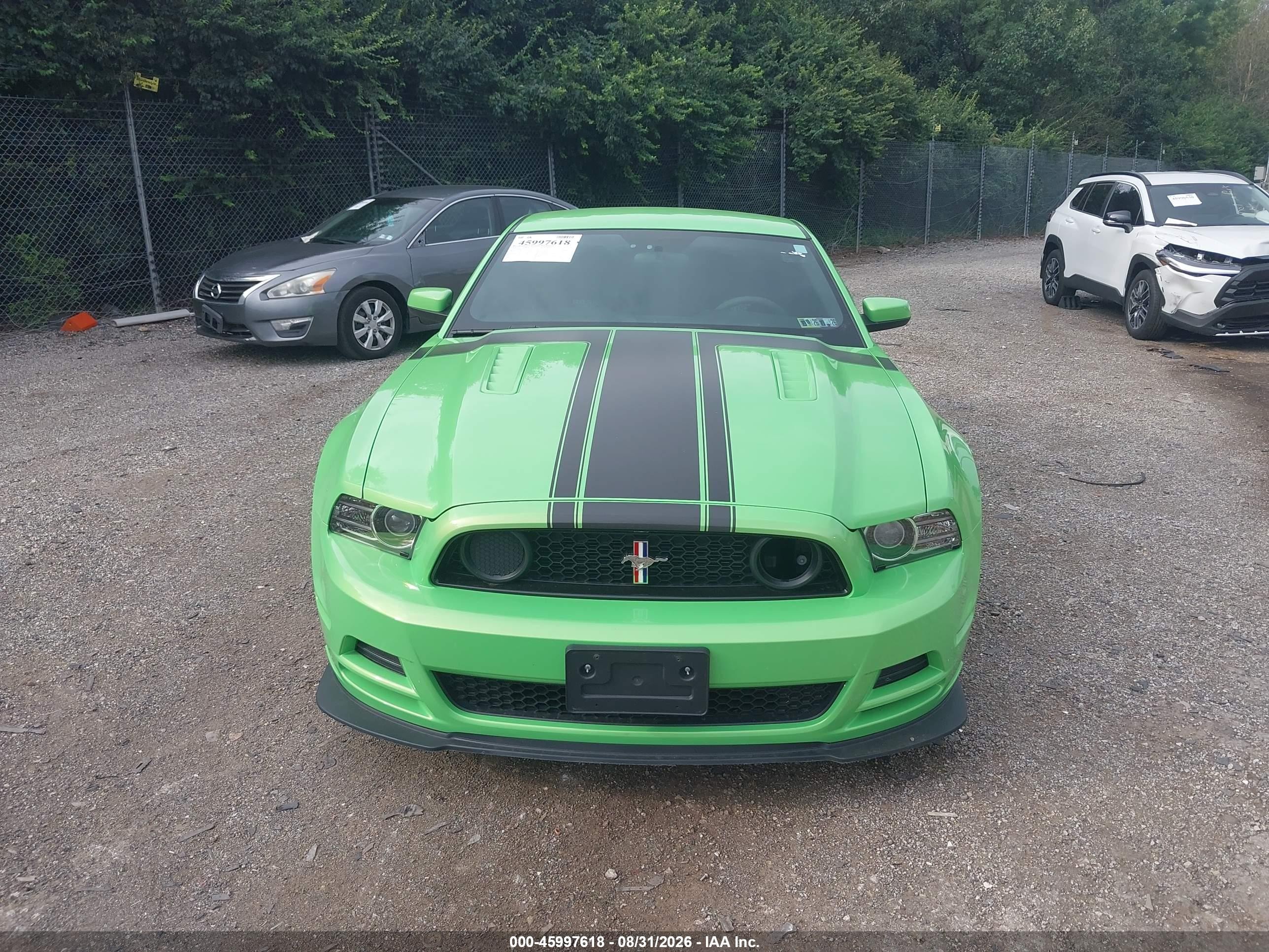 2013 Ford Mustang Boss 302 Зеленый vin: 1ZVBP8CU9D5233334