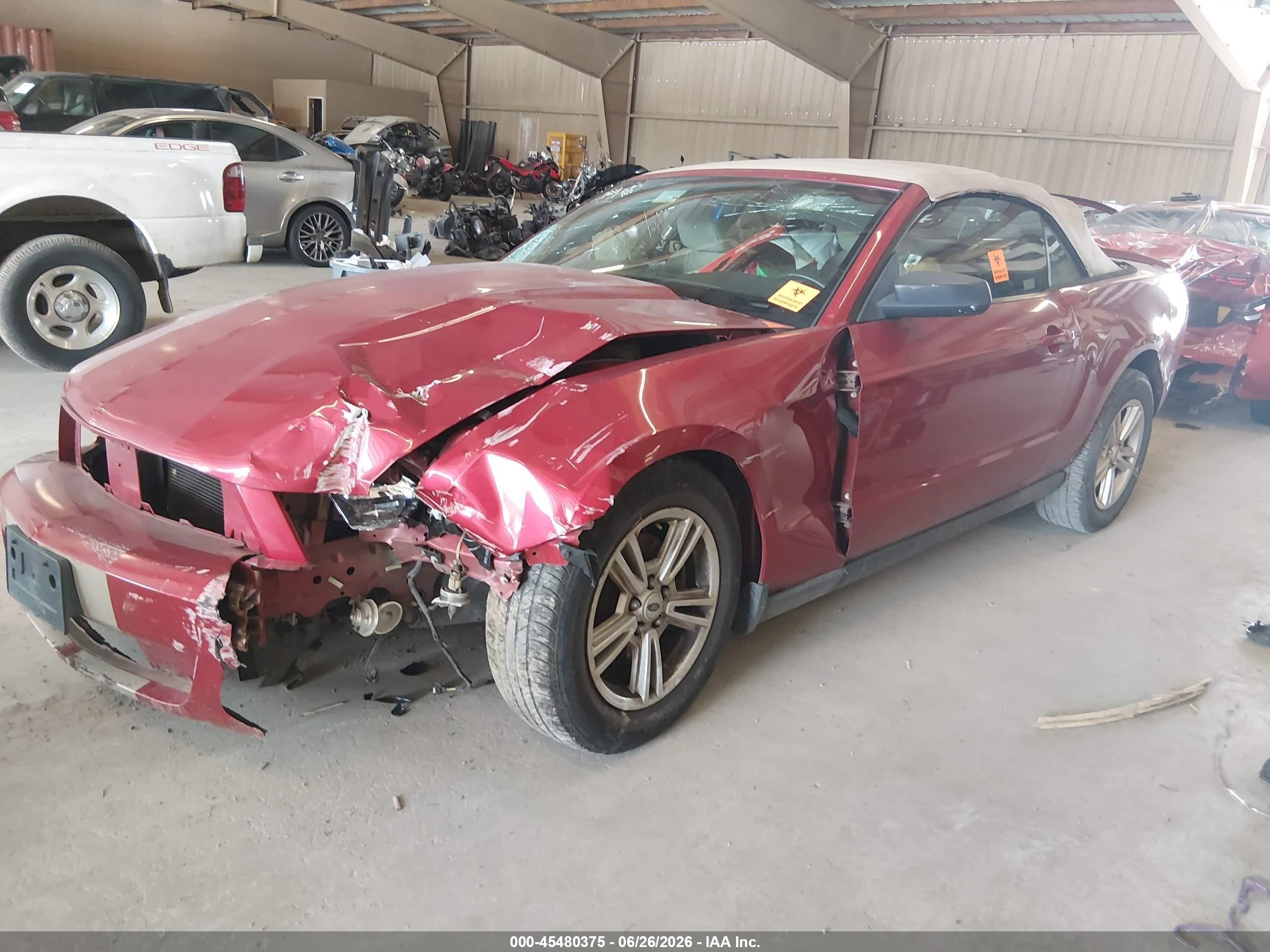 2012 Ford Mustang V6/v6 Premium Красный vin: 1ZVBP8EM0C5211489