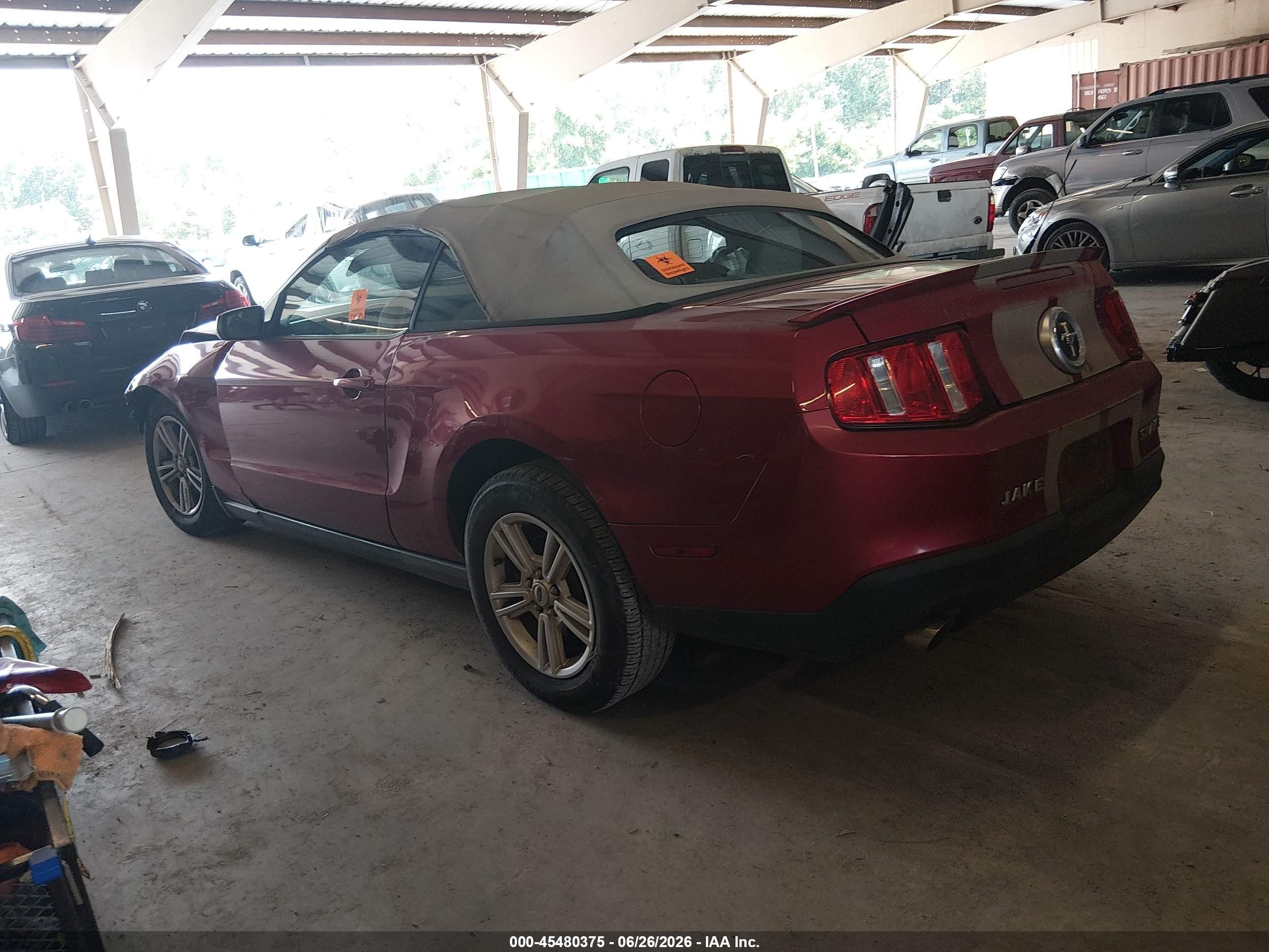 2012 Ford Mustang V6/v6 Premium Красный vin: 1ZVBP8EM0C5211489