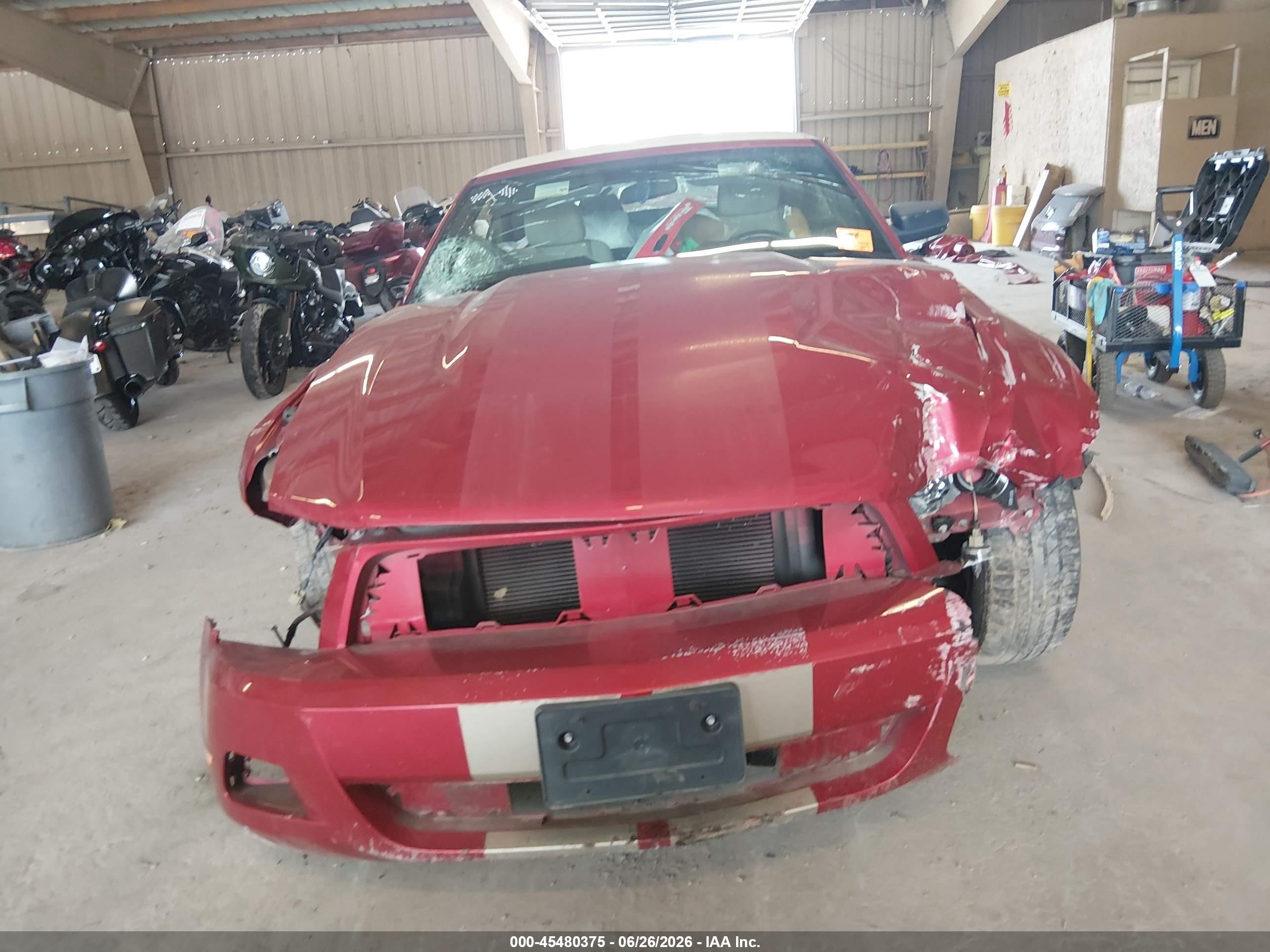 2012 Ford Mustang V6/v6 Premium Красный vin: 1ZVBP8EM0C5211489