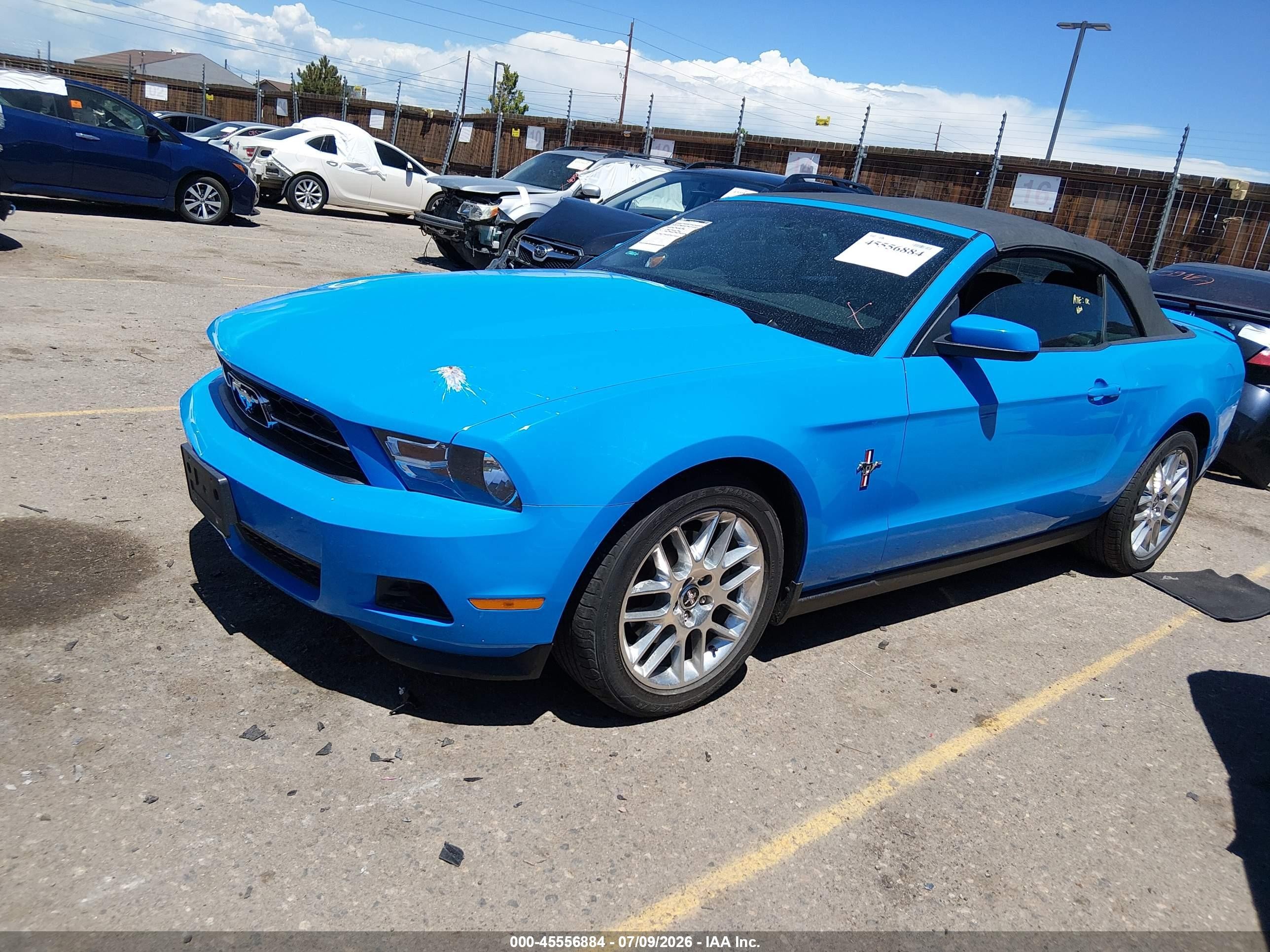 2012 Ford Mustang V6/v6 Premium Blue vin: 1ZVBP8EM0C5231337