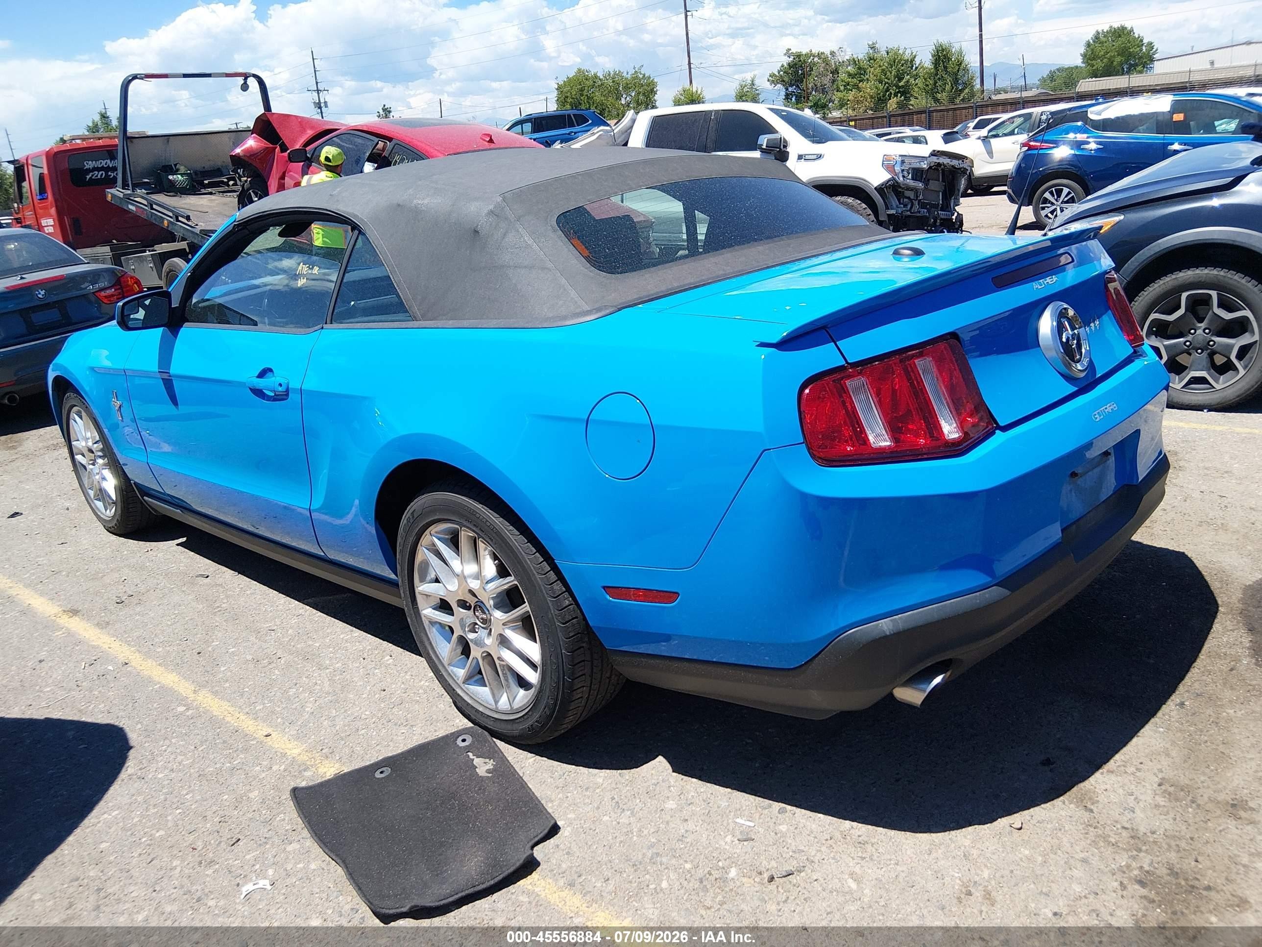 2012 Ford Mustang V6/v6 Premium Blue vin: 1ZVBP8EM0C5231337