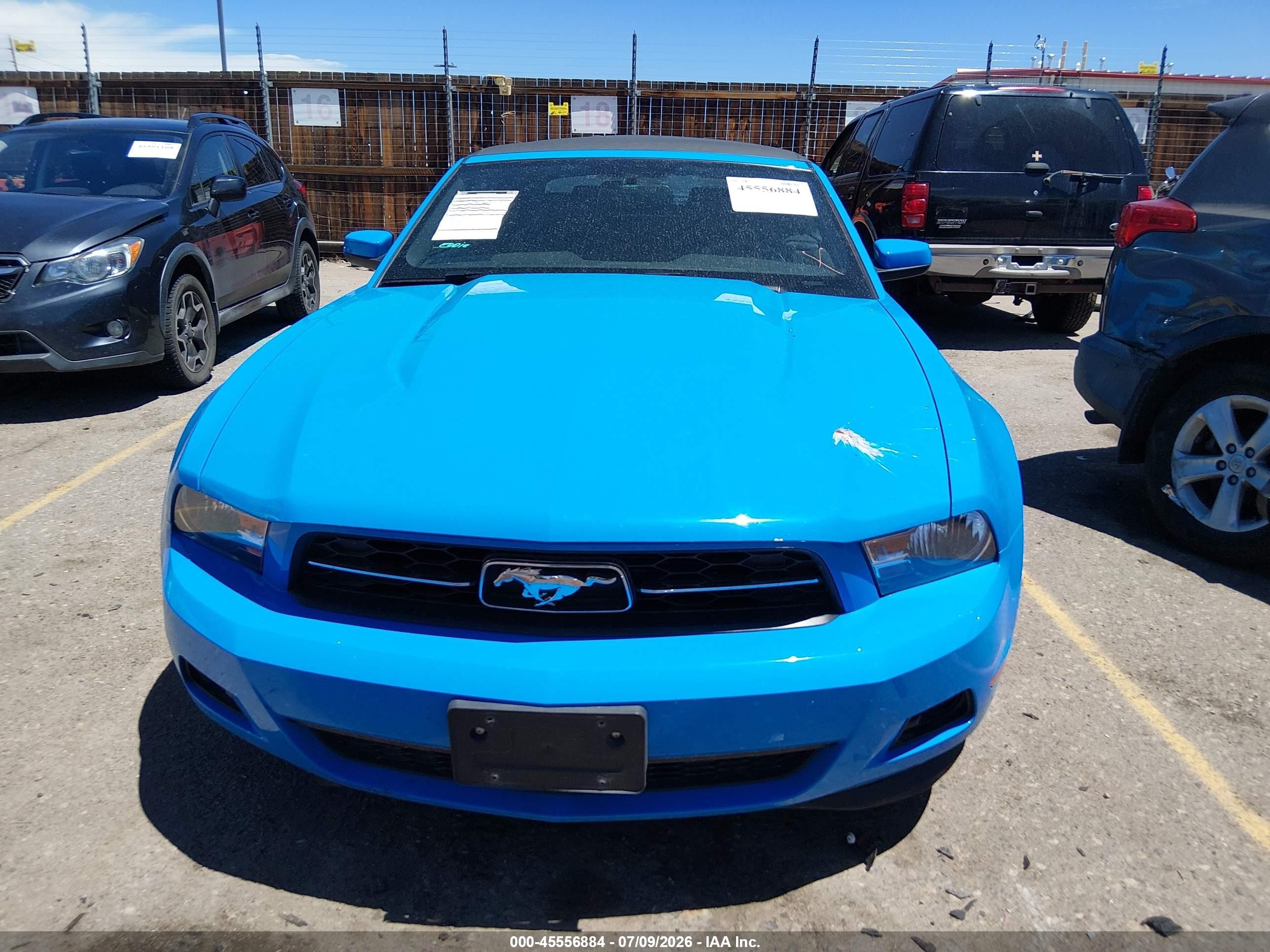 2012 Ford Mustang V6/v6 Premium Blue vin: 1ZVBP8EM0C5231337