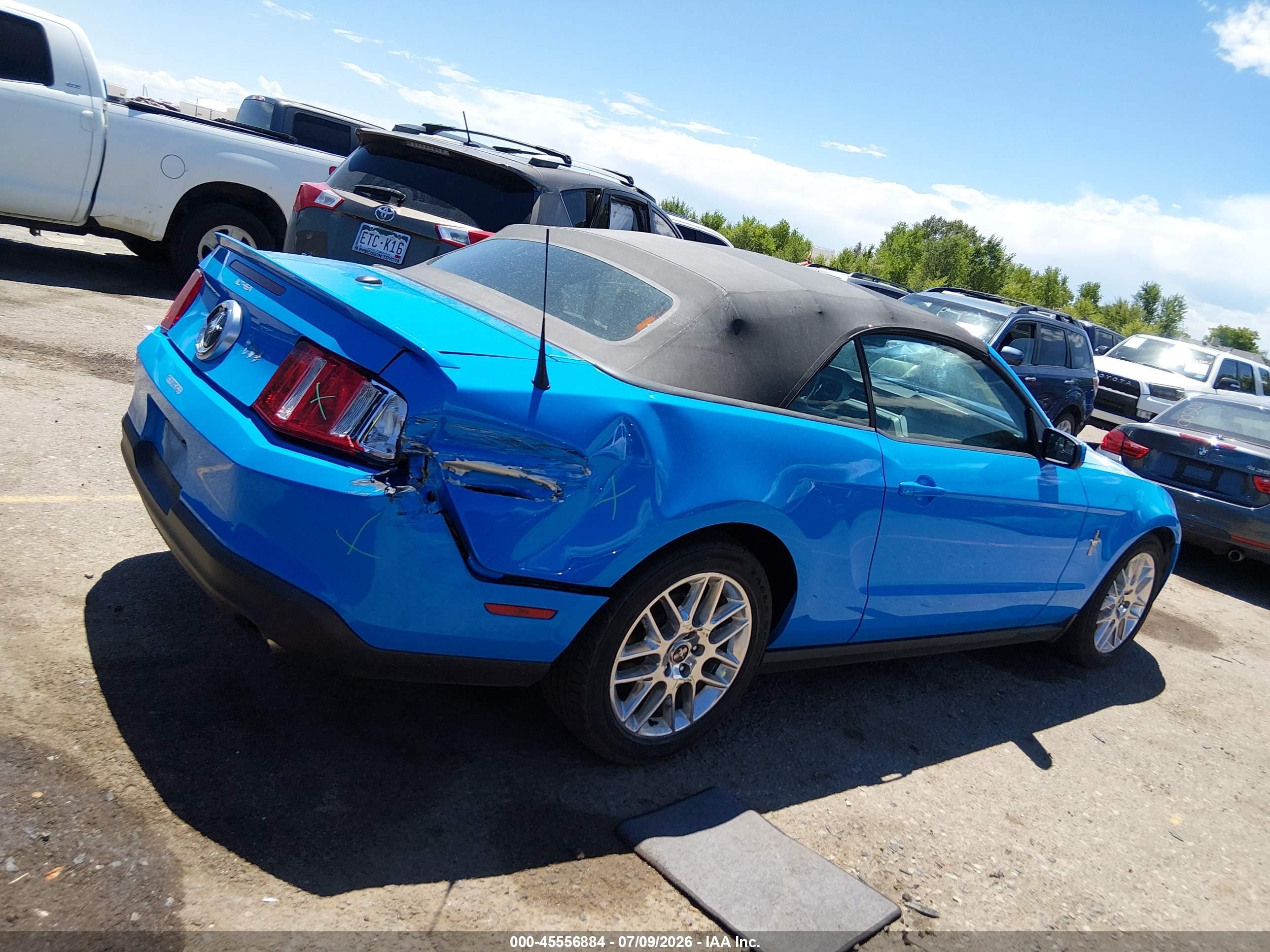 2012 Ford Mustang V6/v6 Premium Blue vin: 1ZVBP8EM0C5231337