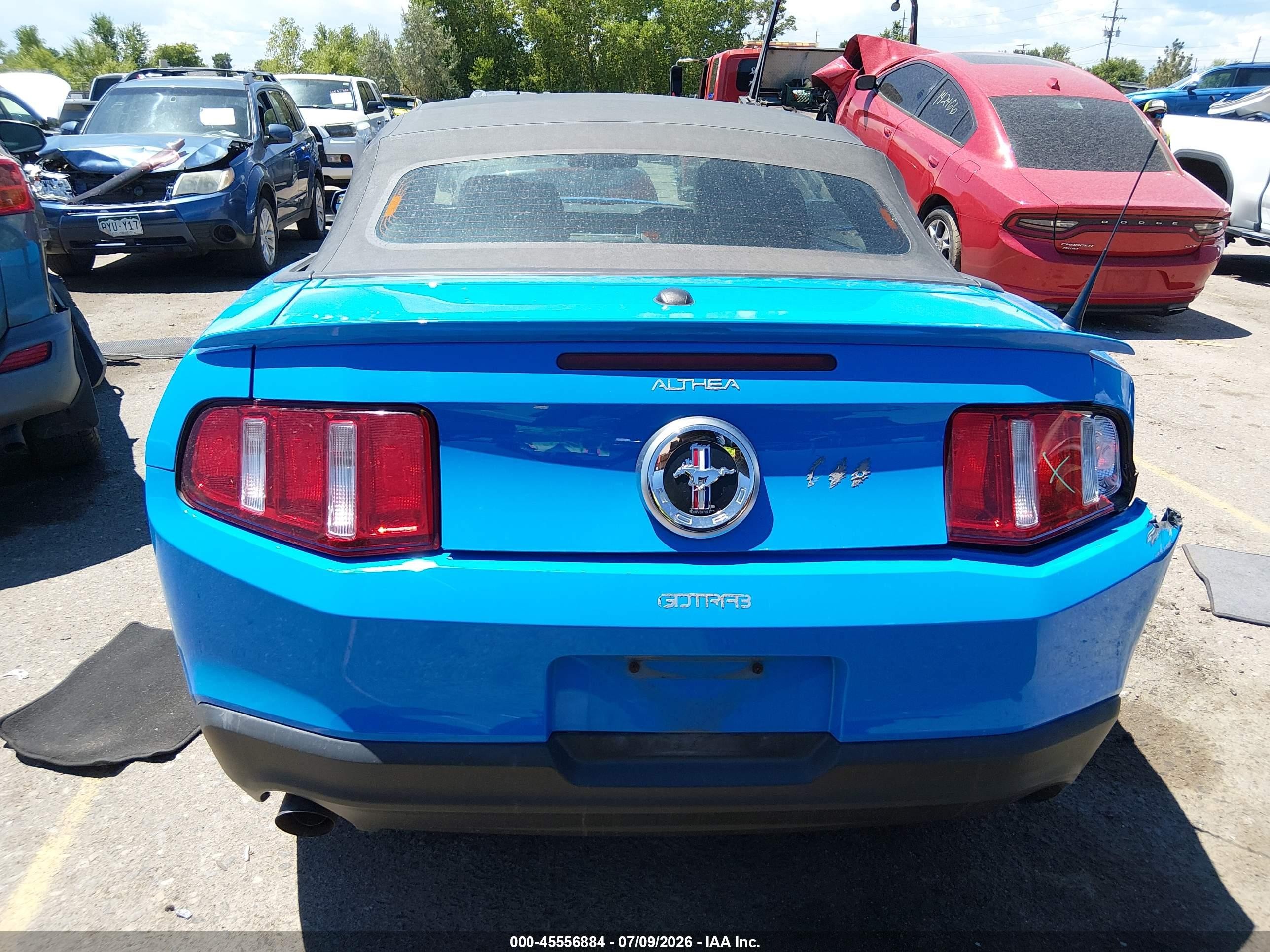 2012 Ford Mustang V6/v6 Premium Blue vin: 1ZVBP8EM0C5231337