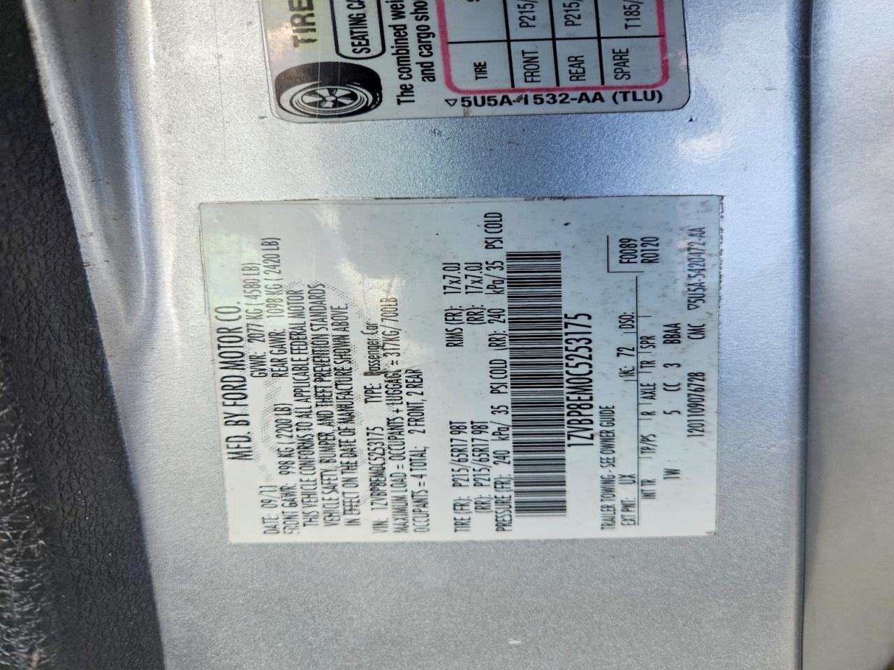 2012 Ford Mustang Silver vin: 1ZVBP8EM0C5253175