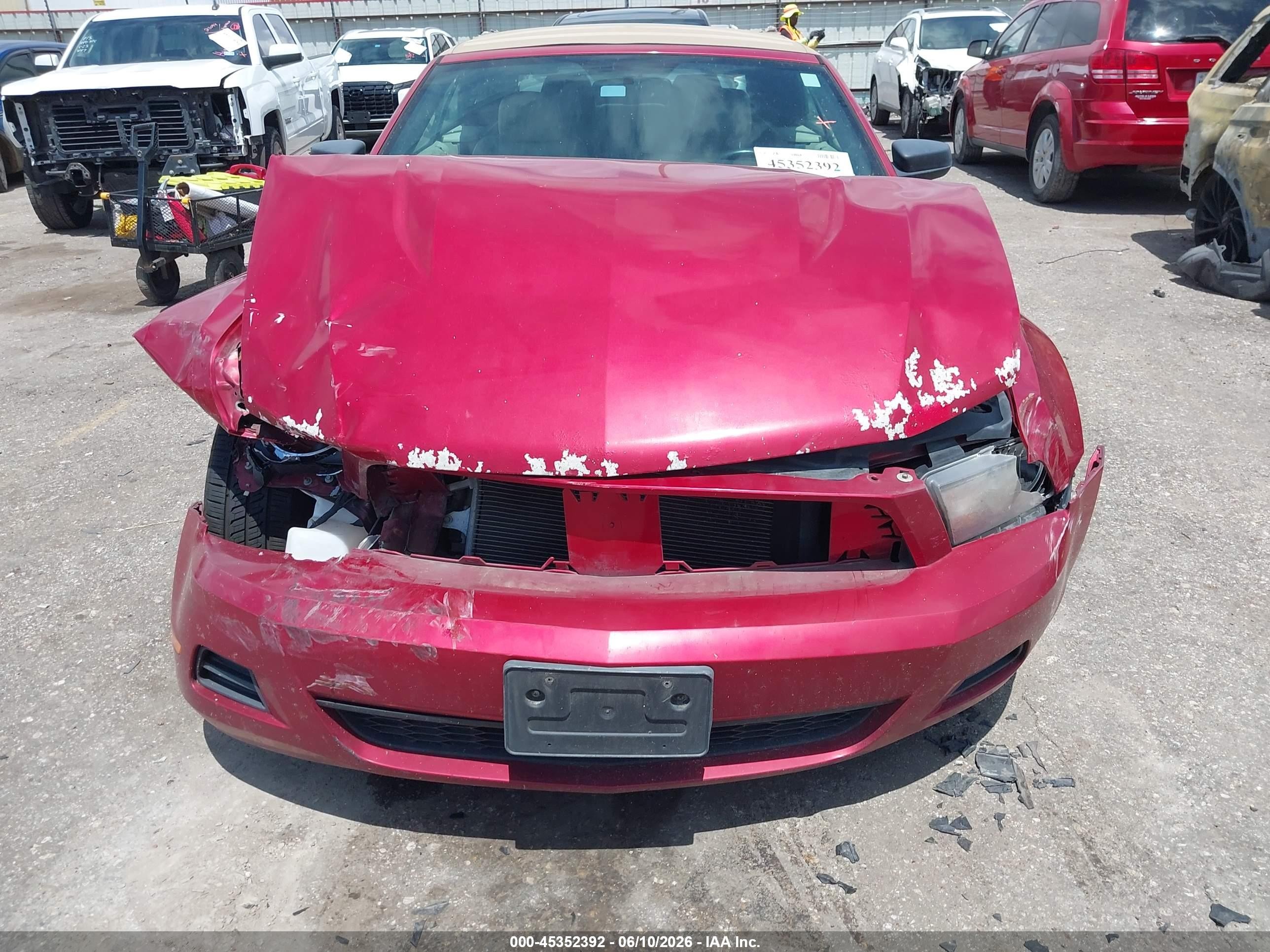 2011 Ford Mustang V6 Premium Red vin: 1ZVBP8EM1B5120598