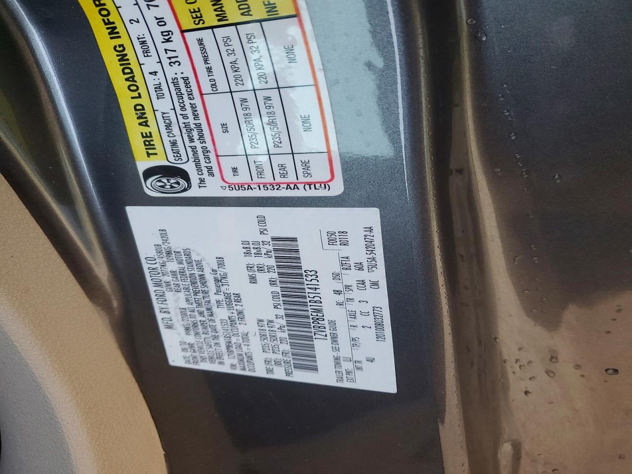 2011 Ford Mustang Gray vin: 1ZVBP8EM1B5141533