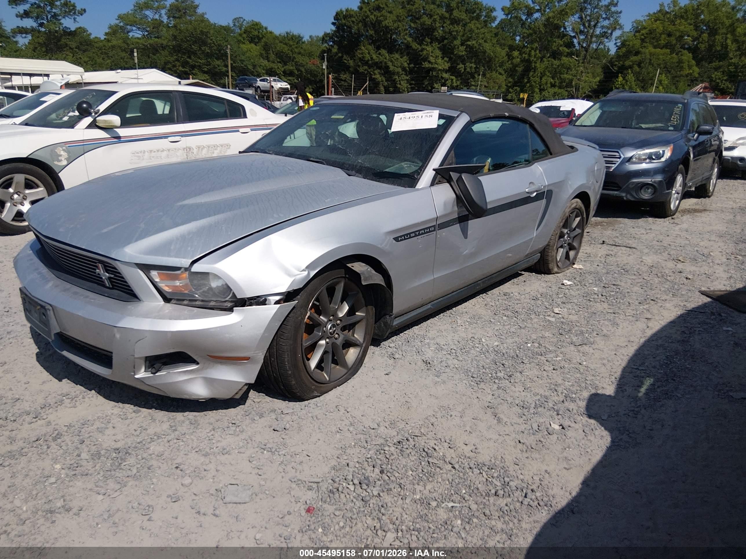 2012 Ford Mustang V6/v6 Premium Silver vin: 1ZVBP8EM1C5244193