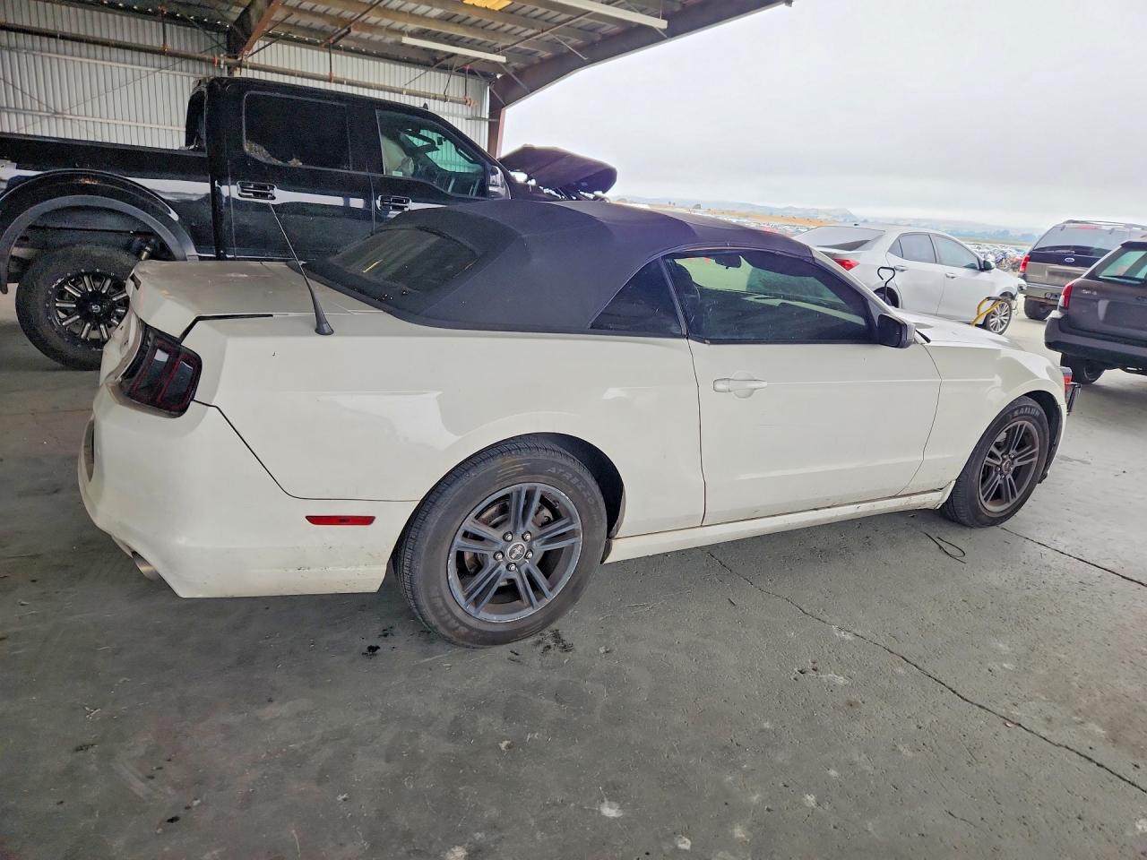 2013 Ford Mustang White vin: 1ZVBP8EM1D5224690