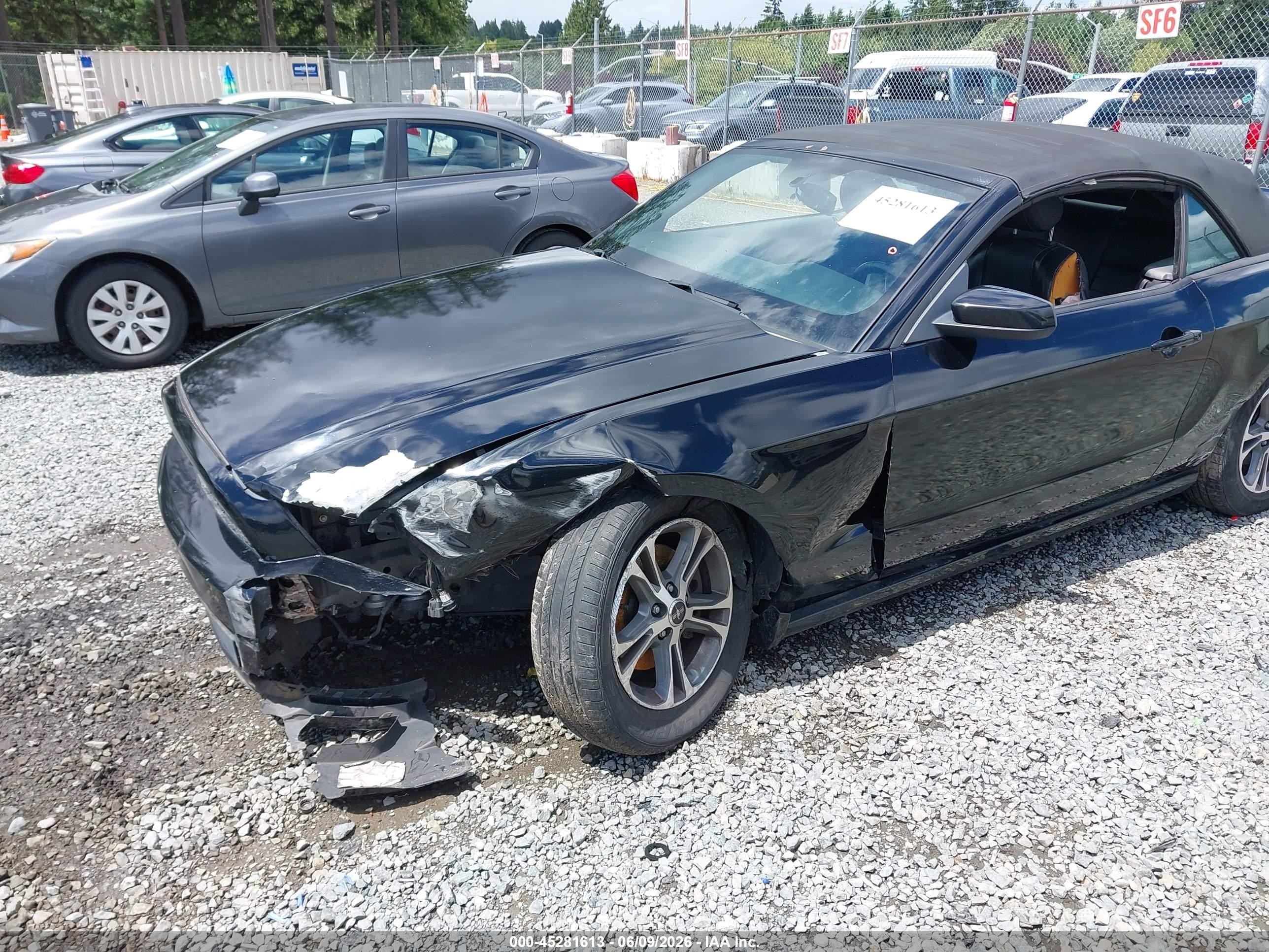 2014 Ford Mustang V6 Premium Black vin: 1ZVBP8EM1E5265144
