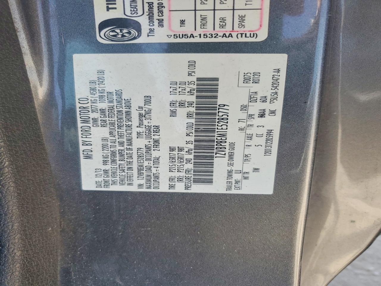 2014 Ford Mustang Gray vin: 1ZVBP8EM1E5285779