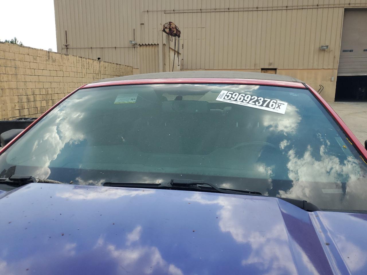 2014 Ford Mustang Red vin: 1ZVBP8EM1E5311376 Damage: Windshield, Broken, Replacement Required