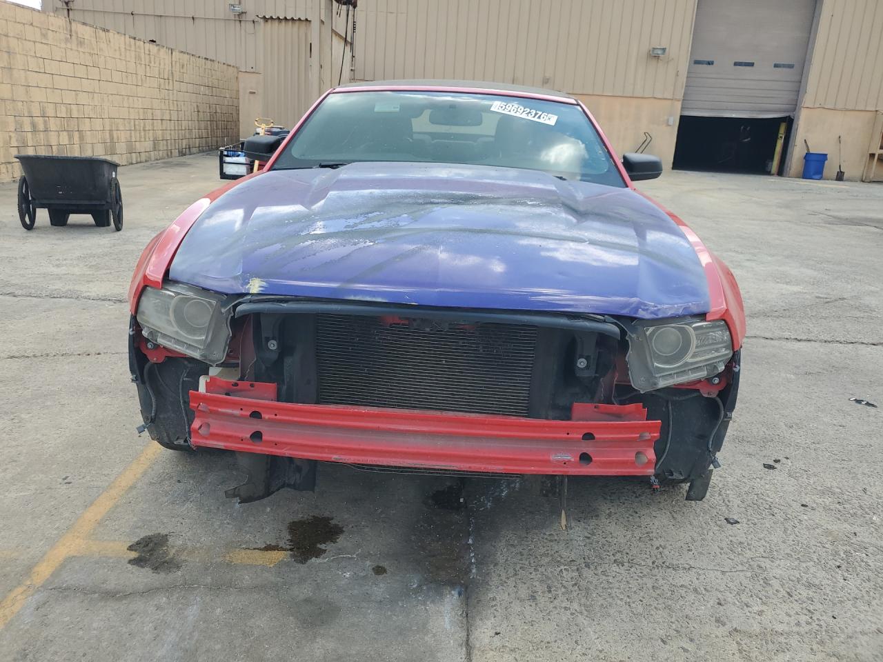 2014 Ford Mustang Red vin: 1ZVBP8EM1E5311376 Damage: Front Bumper Reinforcement, Broken, Replacement Required