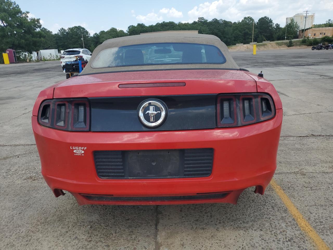 2014 Ford Mustang Red vin: 1ZVBP8EM1E5311376 Damage: Exhaust, Missing, Replacement Required
