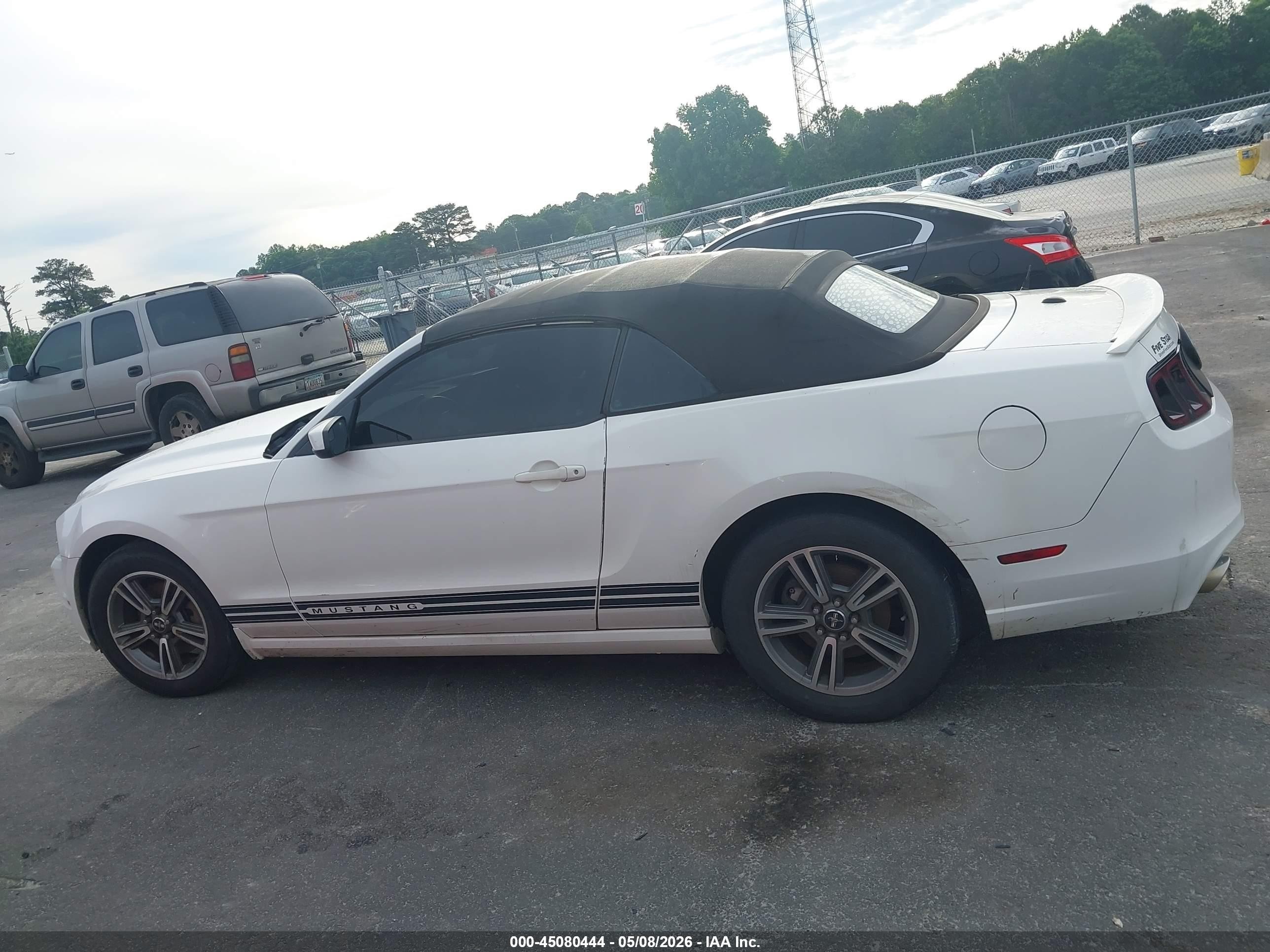 2013 Ford Mustang V6 Premium White vin: 1ZVBP8EM2D5213956