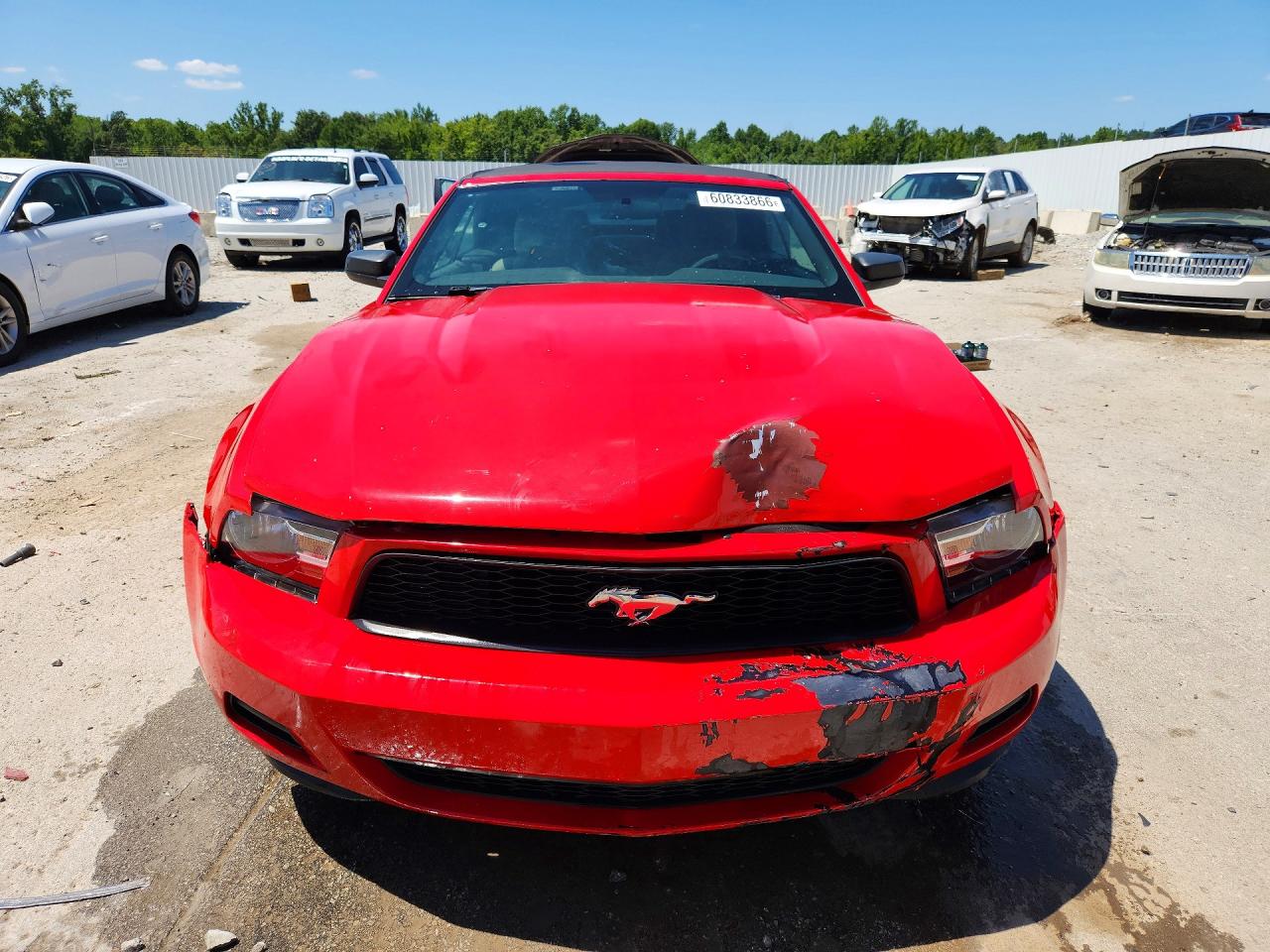 2012 Ford Mustang Red vin: 1ZVBP8EM3C5277907