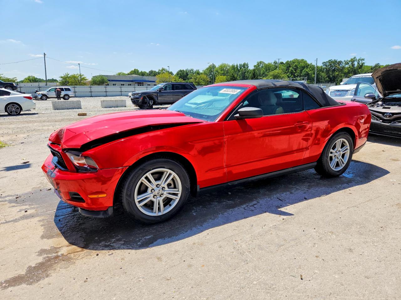 2012 Ford Mustang Red vin: 1ZVBP8EM3C5277907