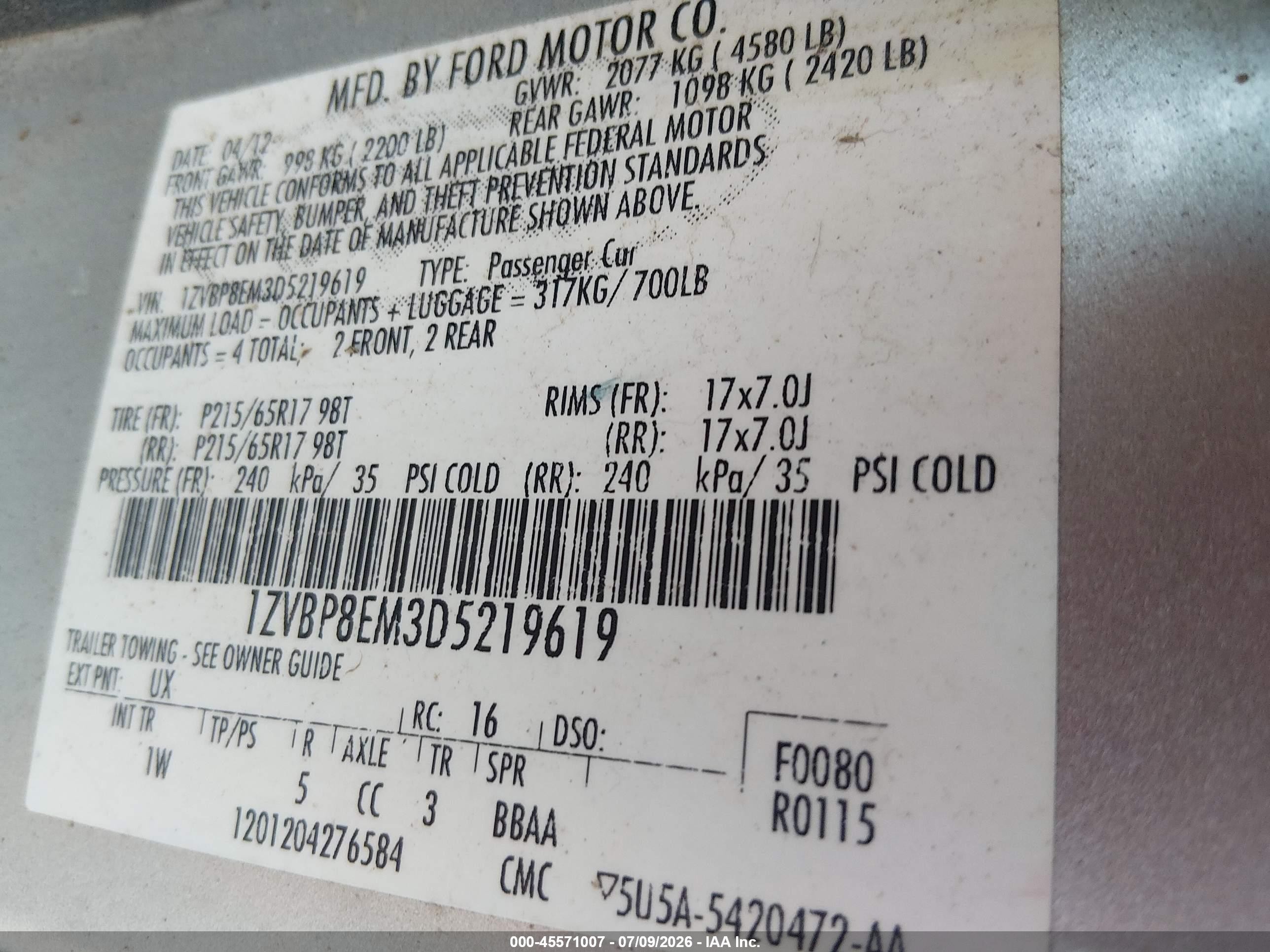 2013 Ford Mustang V6 Silver vin: 1ZVBP8EM3D5219619