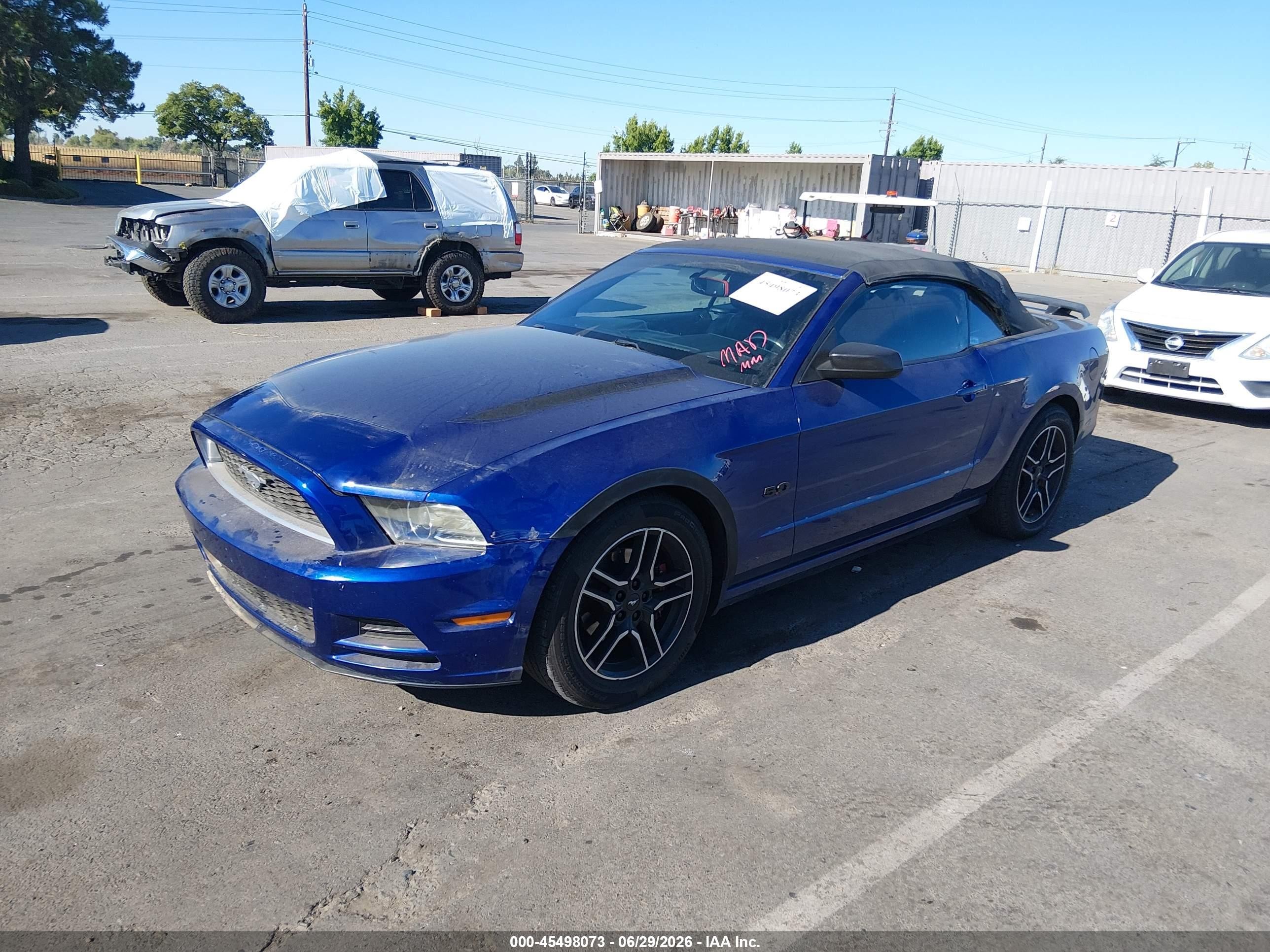 2013 Ford Mustang V6 Premium Blue vin: 1ZVBP8EM3D5229504