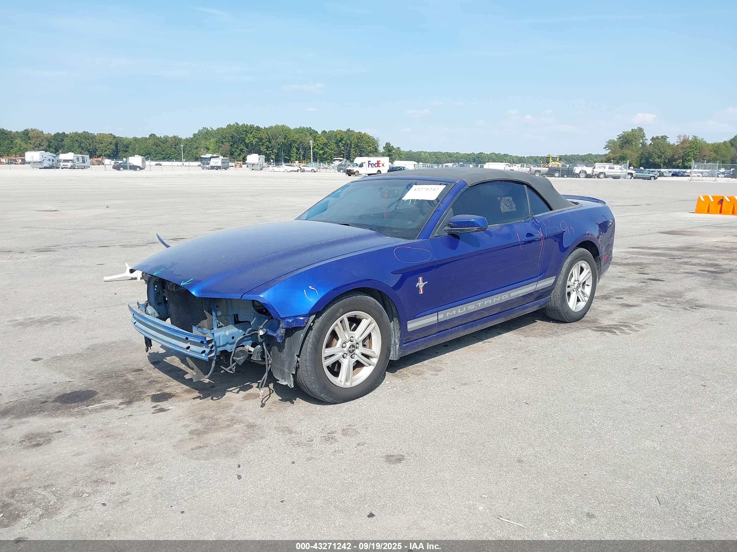 2014 Ford Mustang V6 Premium Синий vin: 1ZVBP8EM3E5253898