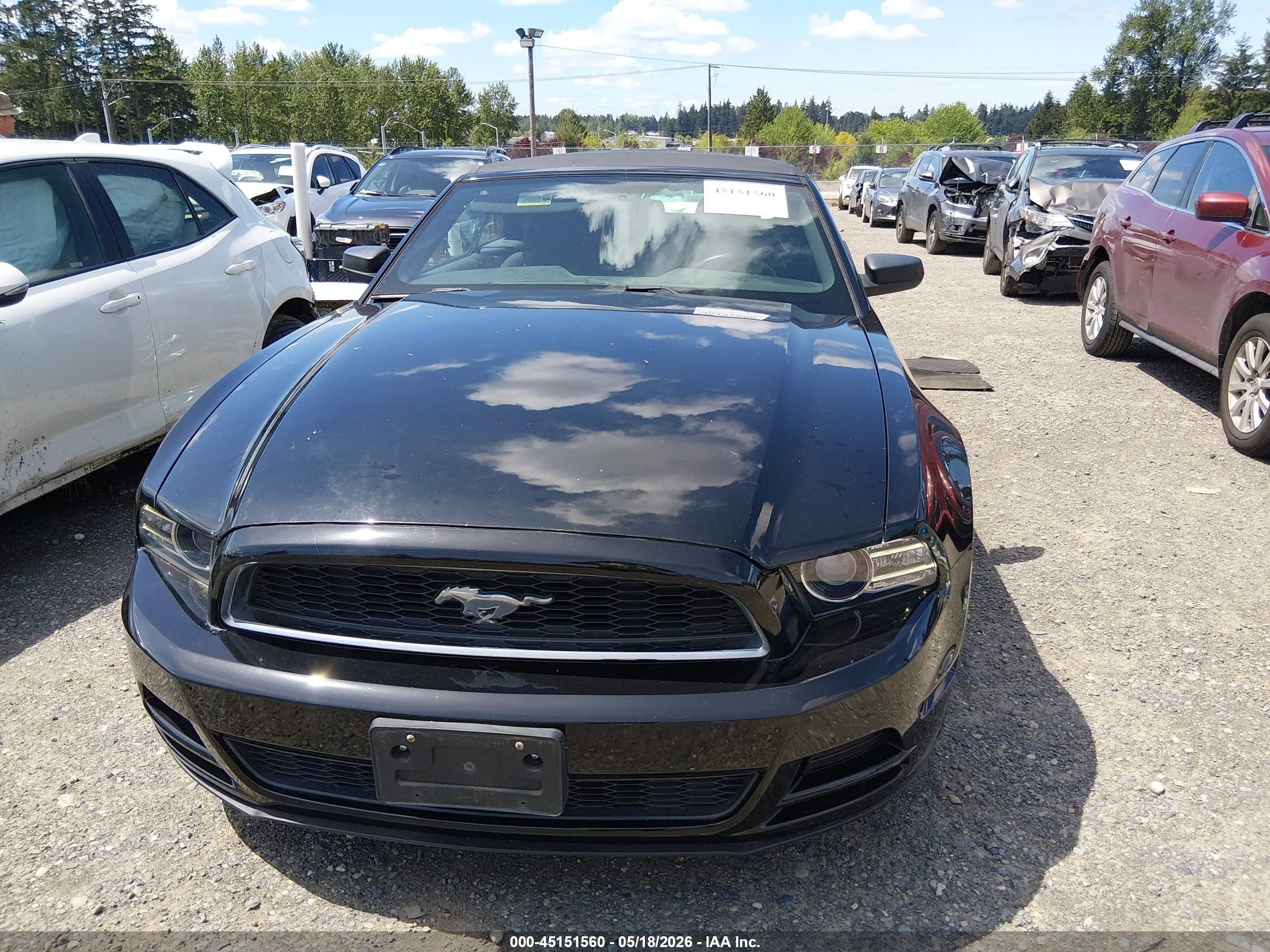 2014 Ford Mustang V6 Black vin: 1ZVBP8EM3E5306678
