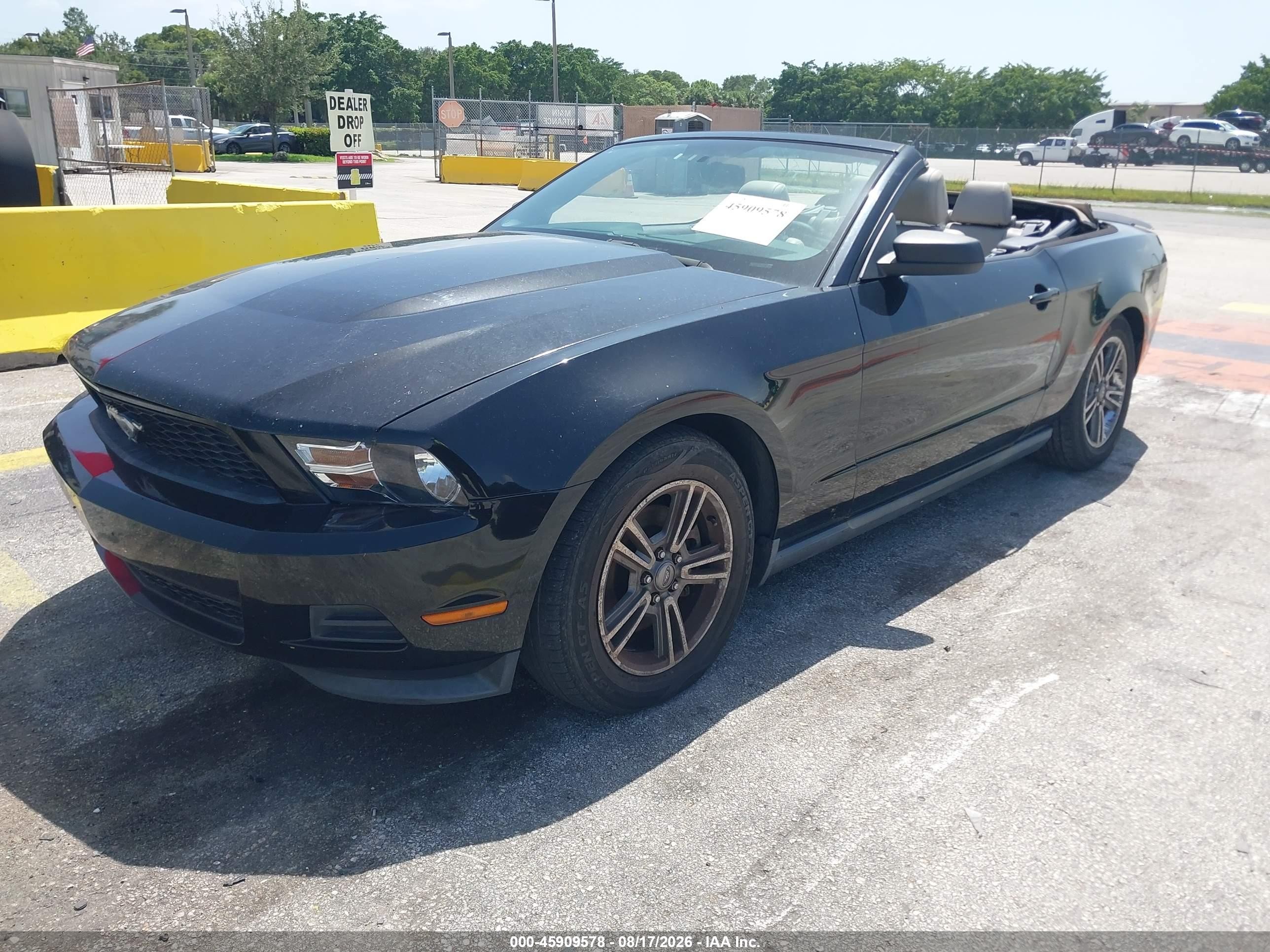 2012 Ford Mustang V6 Premium Black vin: 1ZVBP8EM4C5286776