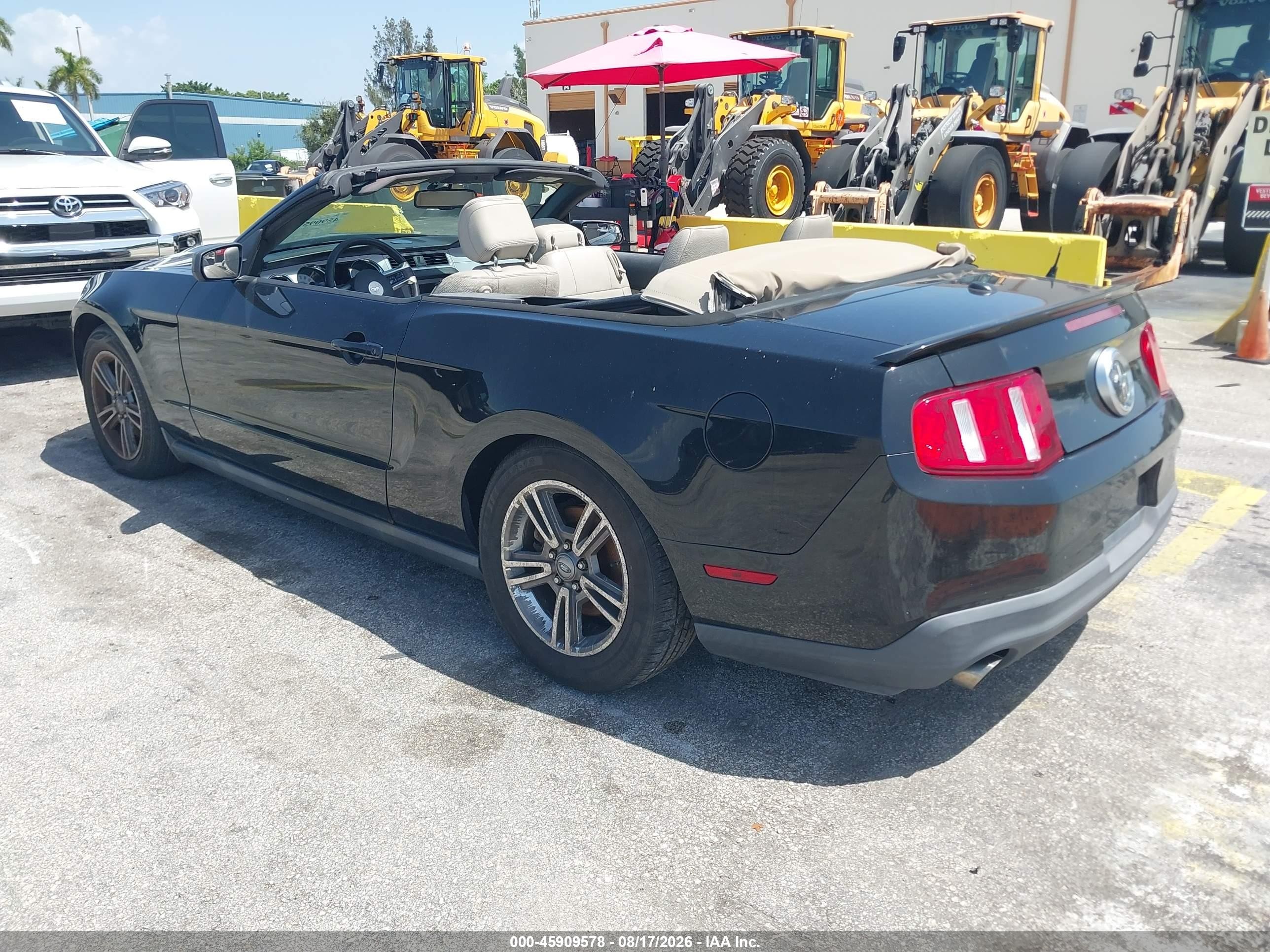 2012 Ford Mustang V6 Premium Black vin: 1ZVBP8EM4C5286776