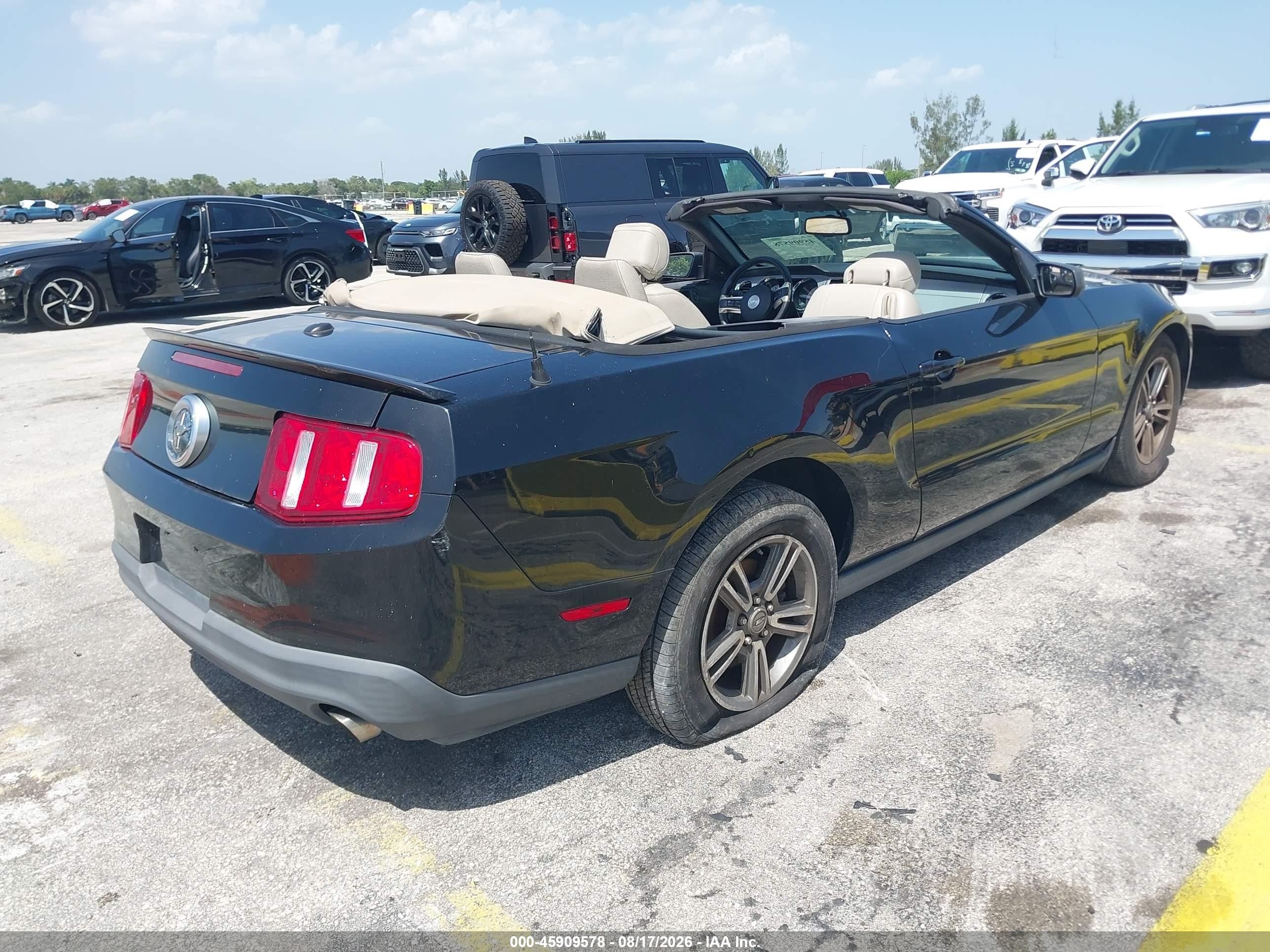 2012 Ford Mustang V6 Premium Black vin: 1ZVBP8EM4C5286776