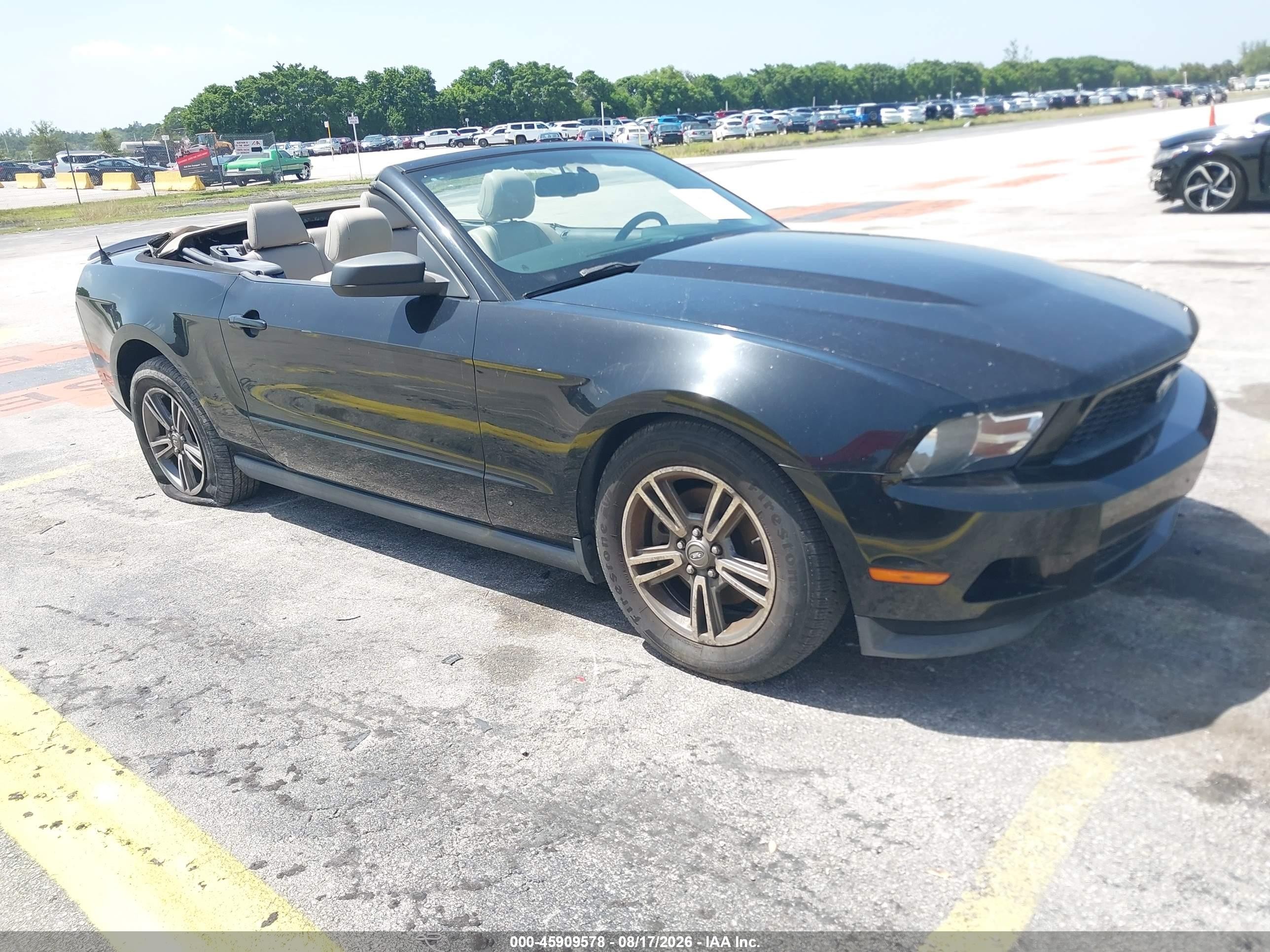 2012 Ford Mustang V6 Premium Black vin: 1ZVBP8EM4C5286776