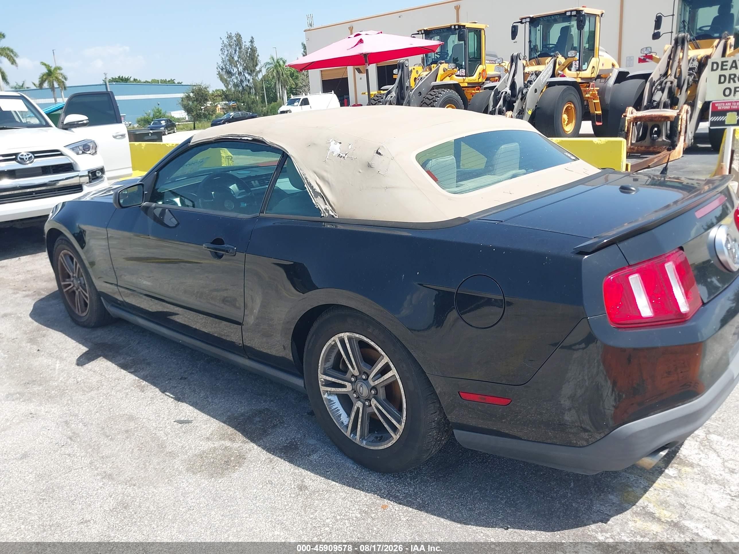 2012 Ford Mustang V6 Premium Black vin: 1ZVBP8EM4C5286776