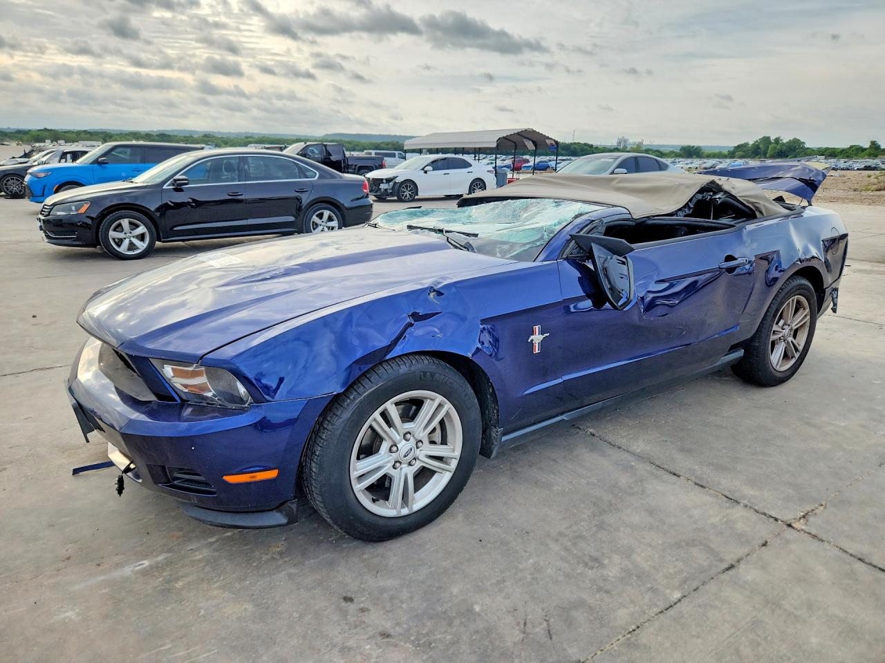 2012 Ford Mustang Blue vin: 1ZVBP8EM5C5201640