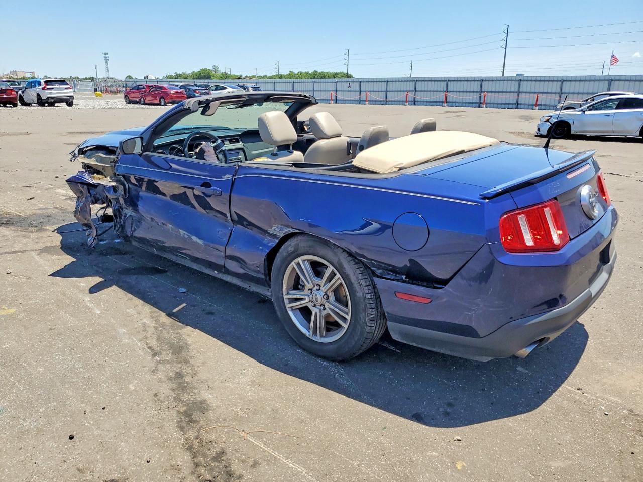2012 Ford Mustang Blue vin: 1ZVBP8EM5C5201718