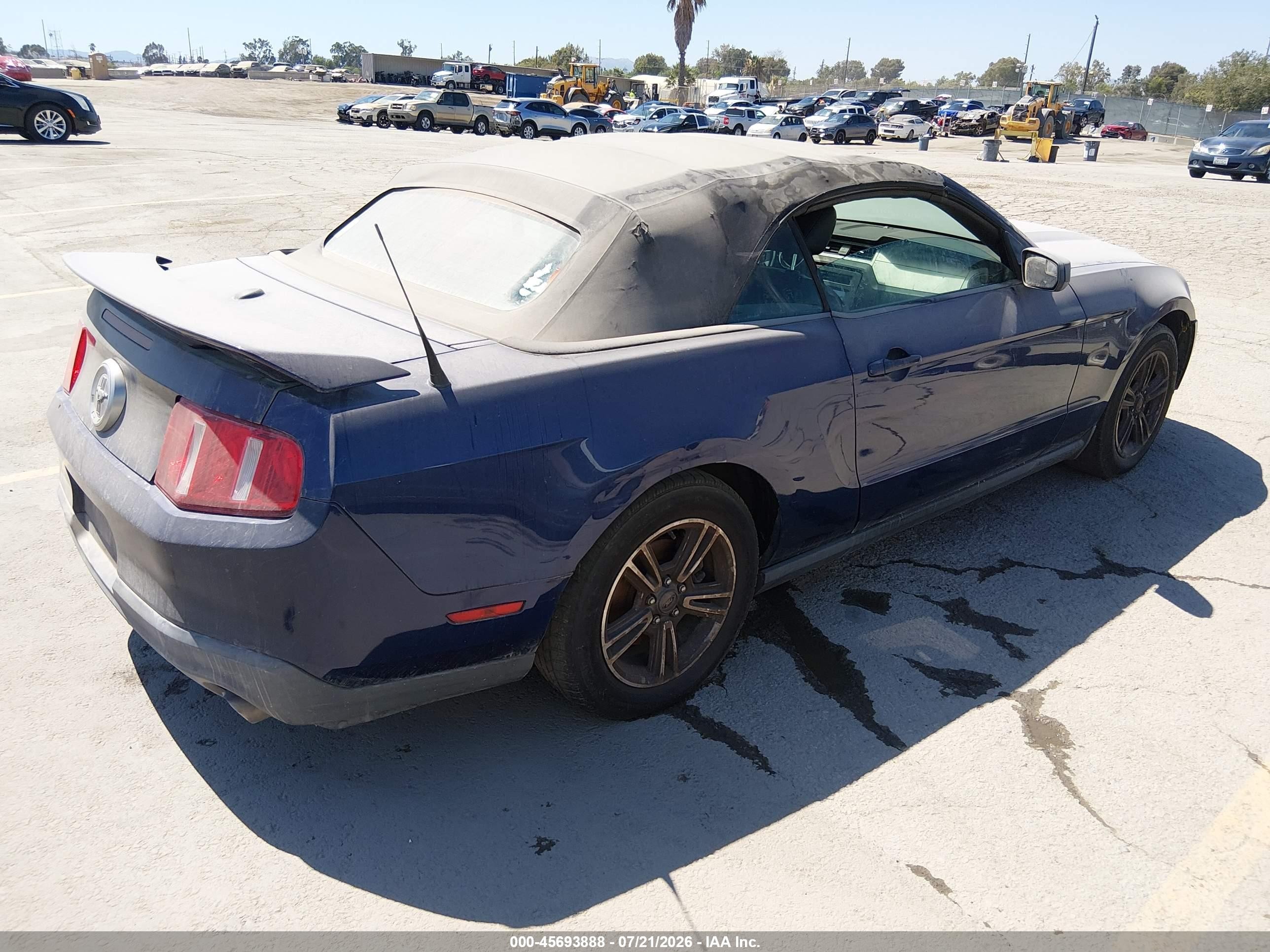 2012 Ford Mustang V6 Premium Blue vin: 1ZVBP8EM6C5230483